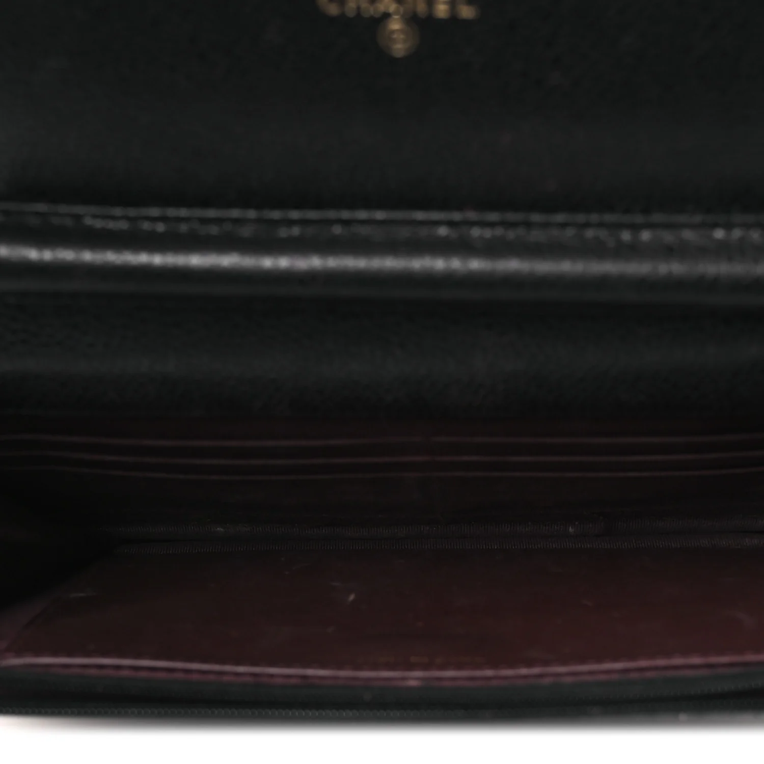 Caviar Quilted Wallet on Chain WOC Black - Top Club