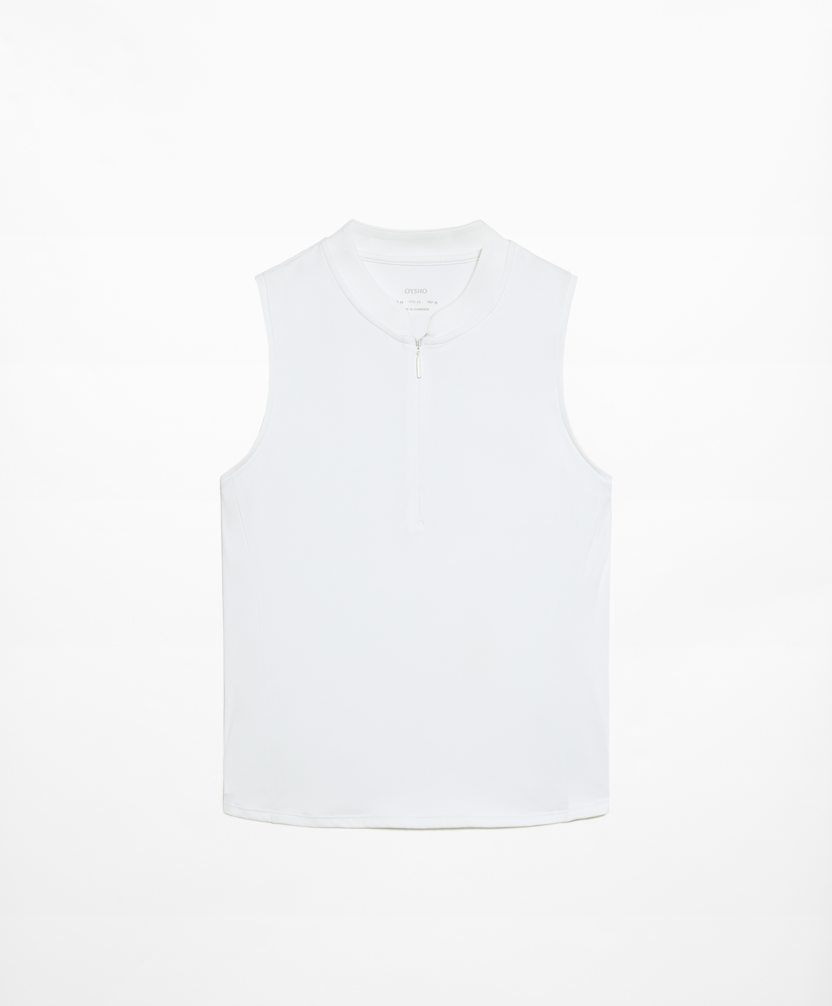 OYSHO Sleeveless zip T-shirt