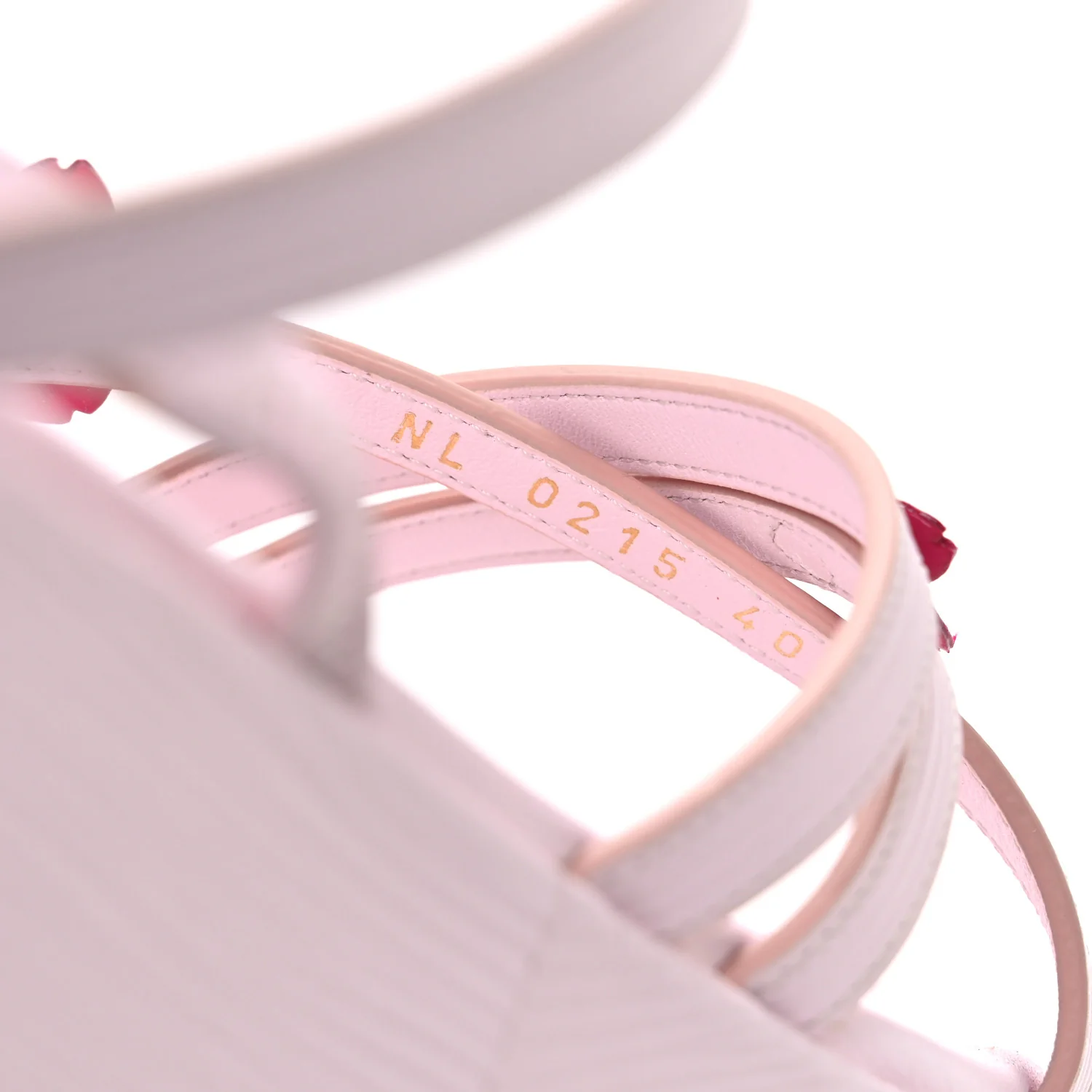 LV X TM Cherry Blossom Calfskin Maya Flatform Sandals 40 Light Pink - Top Club