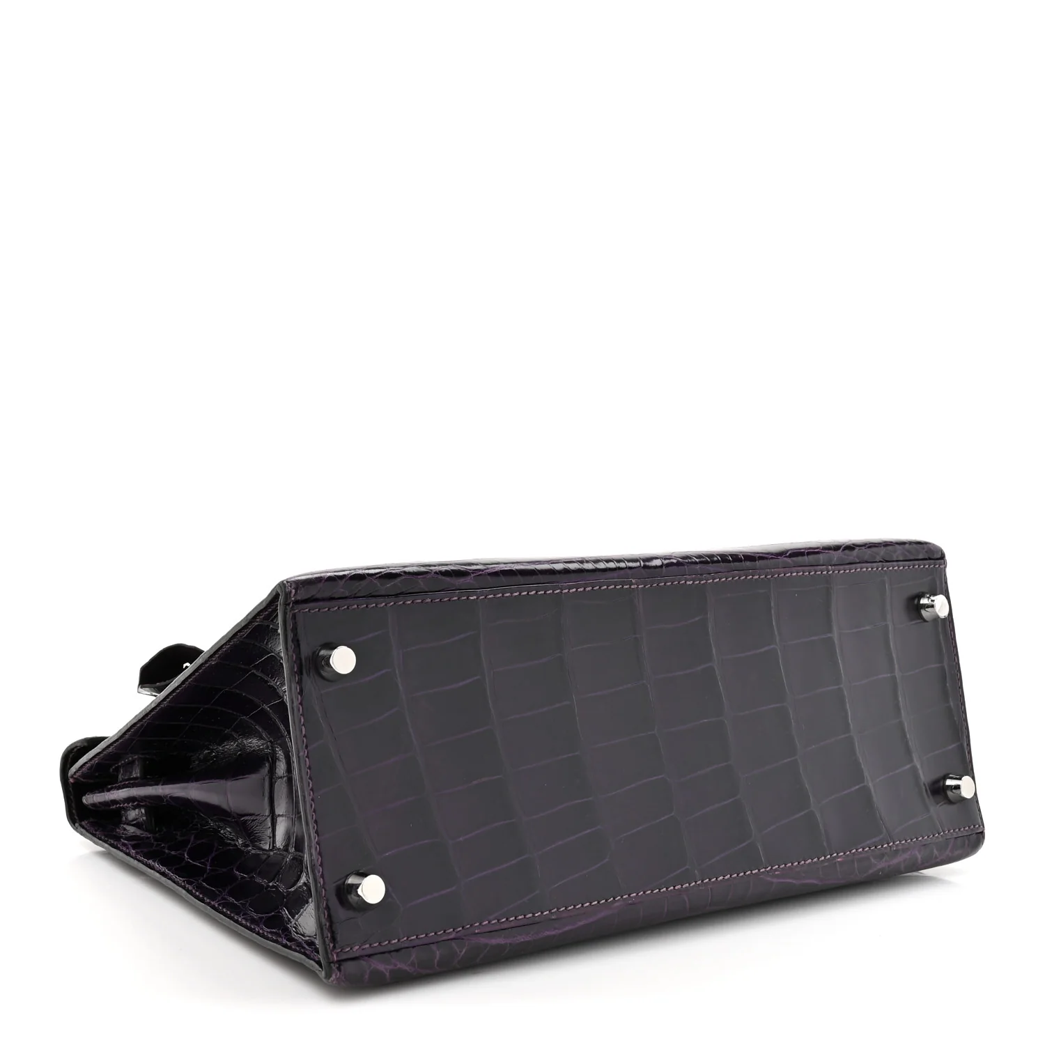 Shiny Niloticus Crocodile Kelly Sellier 28 Amethyst - Top Club