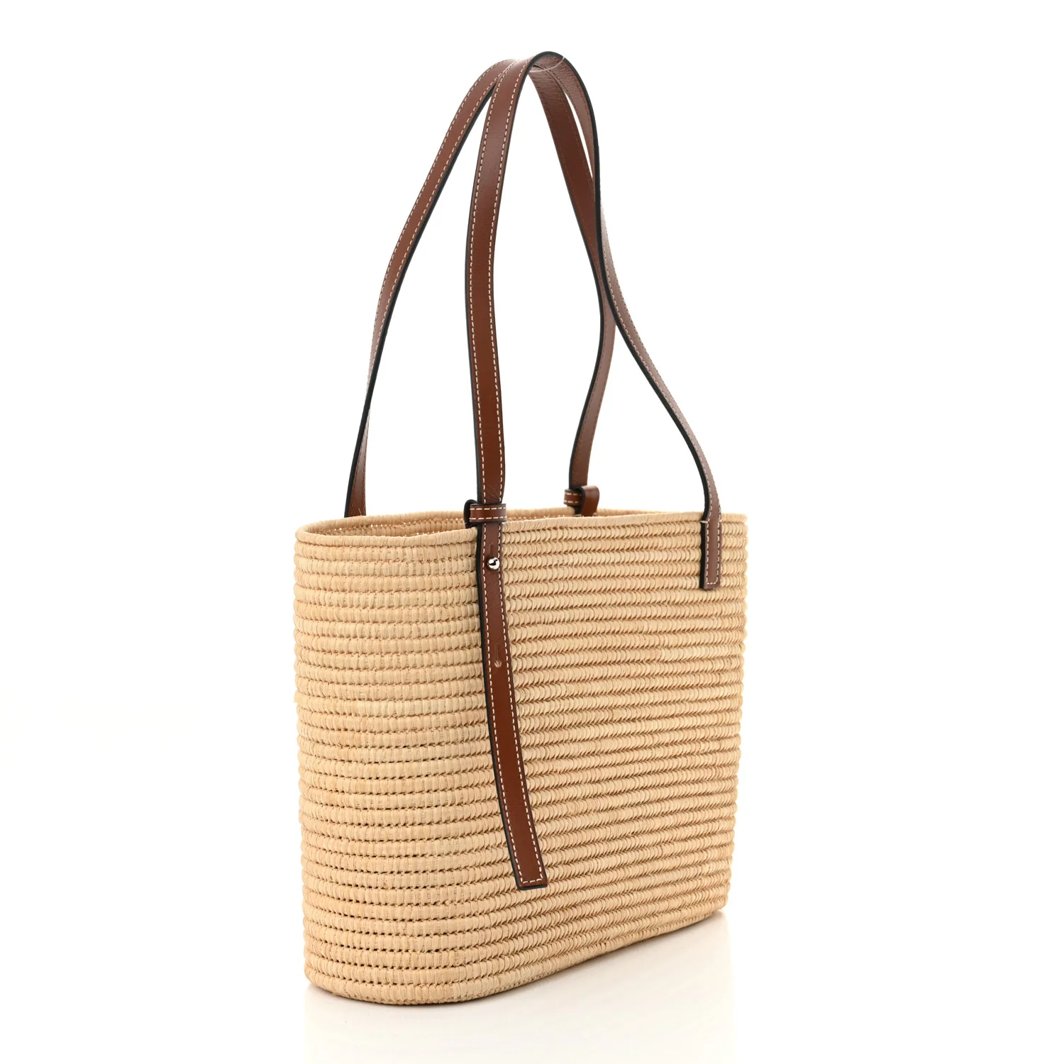 Raffia Small Square Basket Tote Bag Natural Tan - Top Club