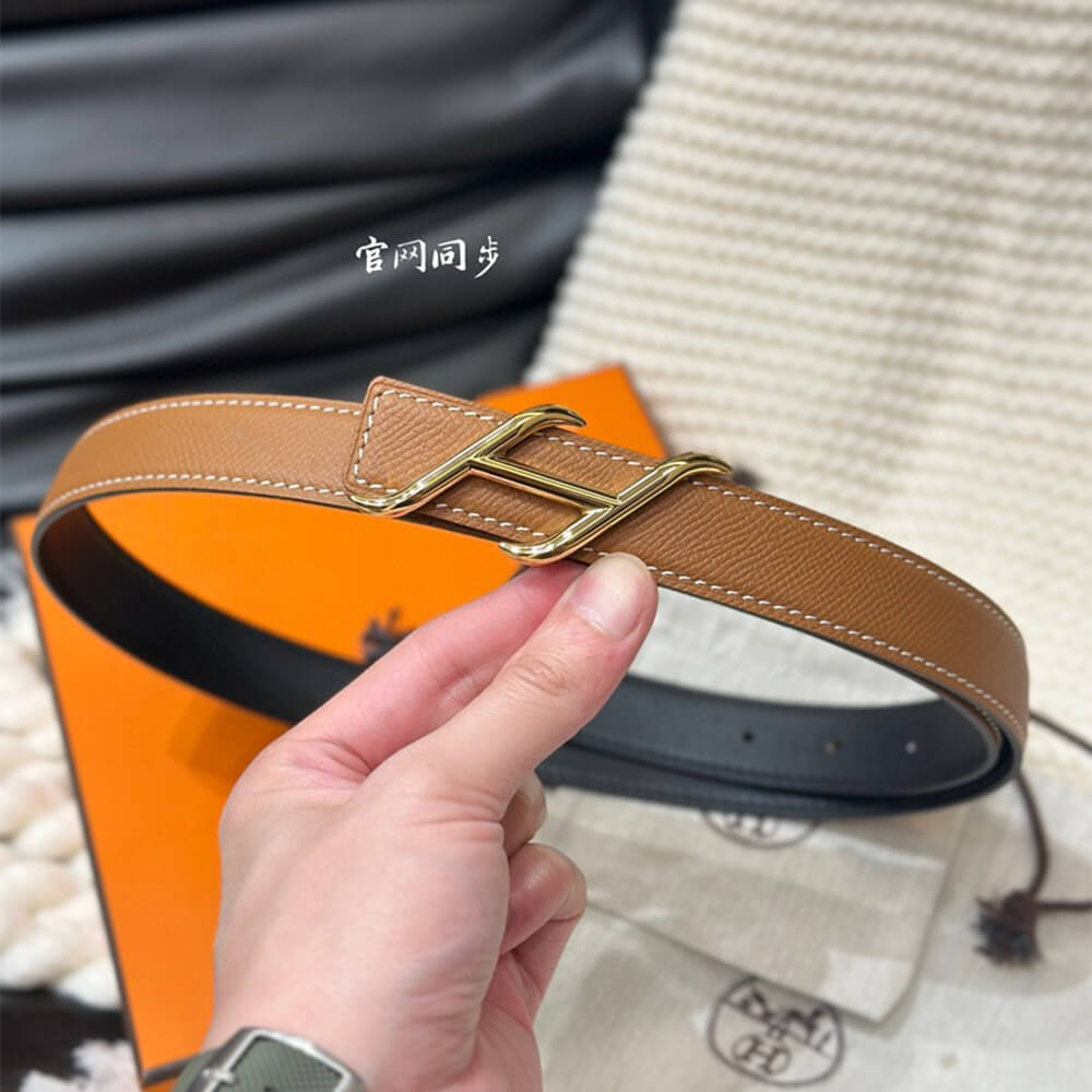 HDN belt buckle   Reversible leather strap 24 mm - Top Club