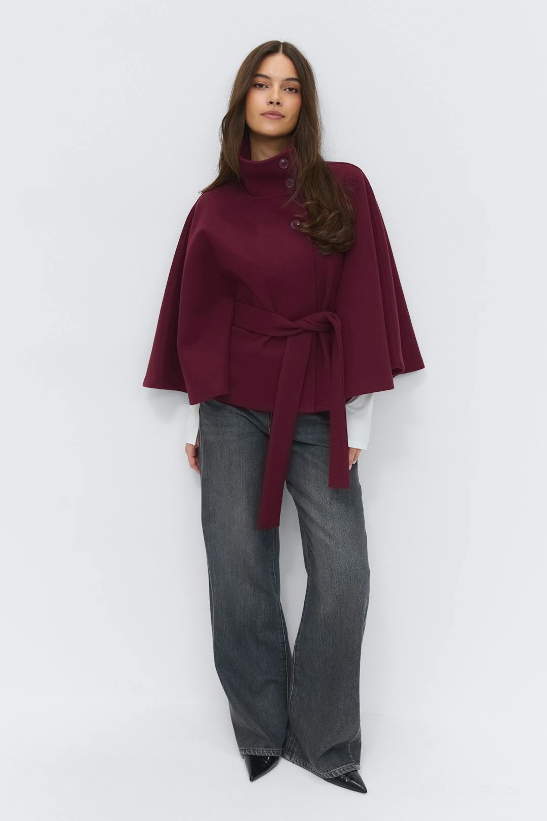 Gina Tricot belt cape jacket