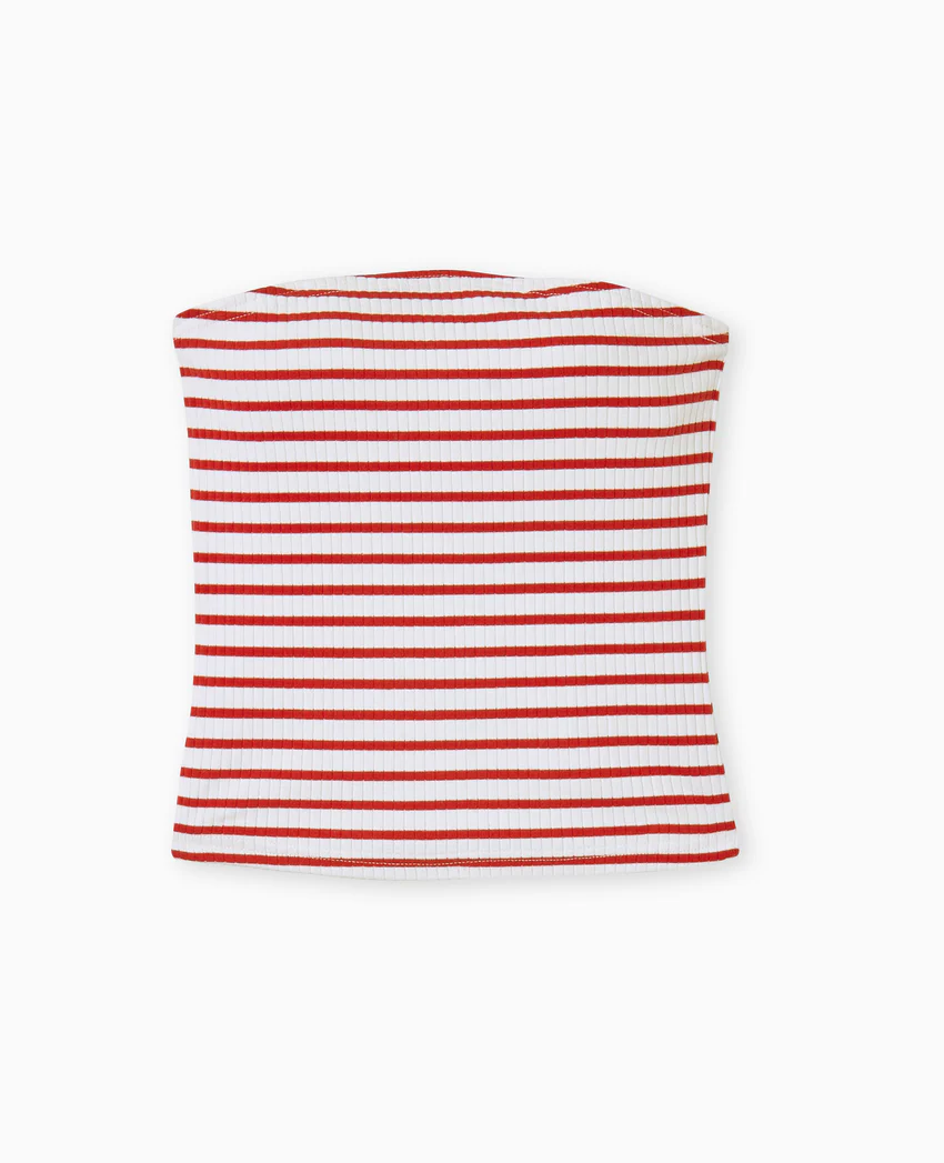 Pimkie Top bandeau en maille côtelée rayée