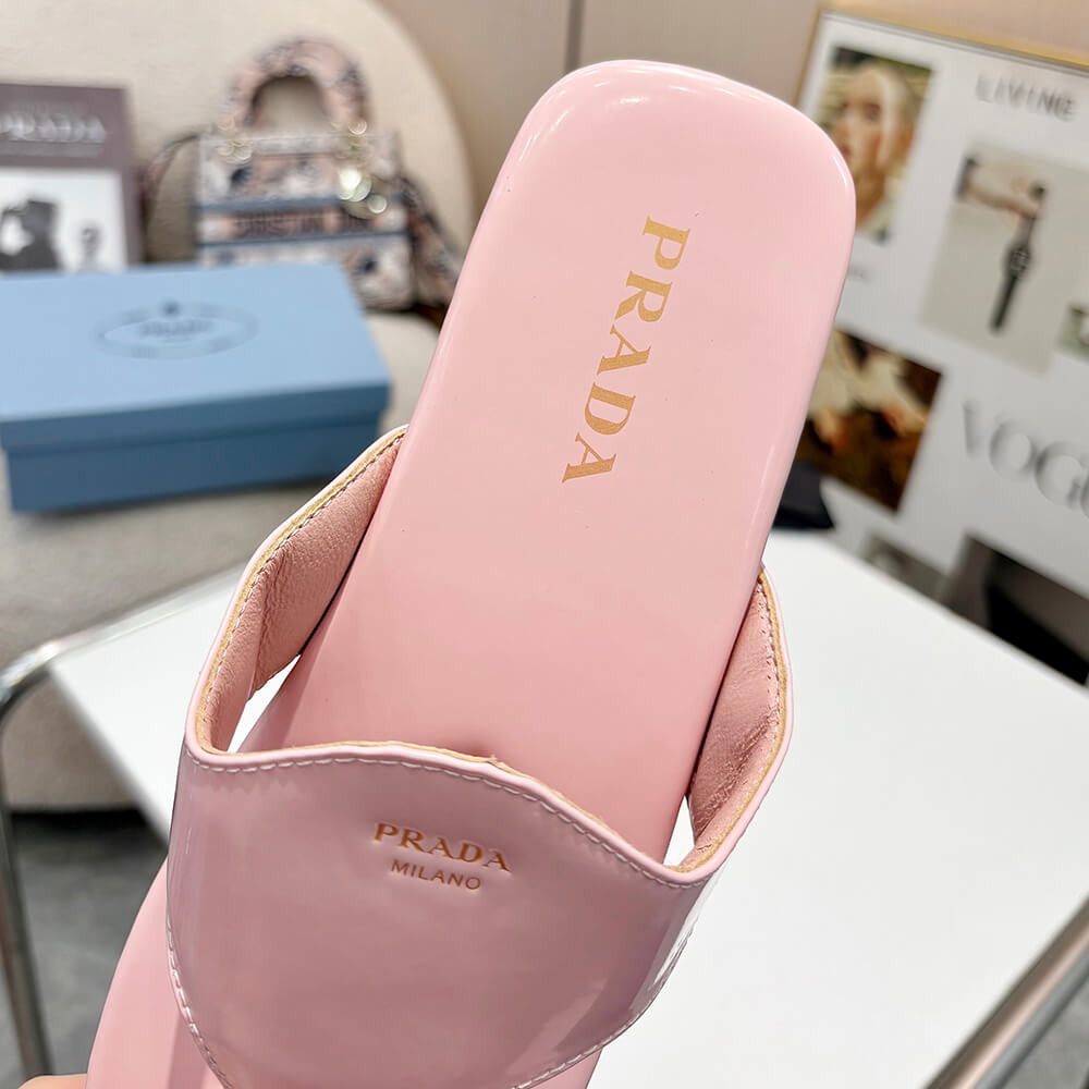 Prada Brushed leather thong sandals - Top Club