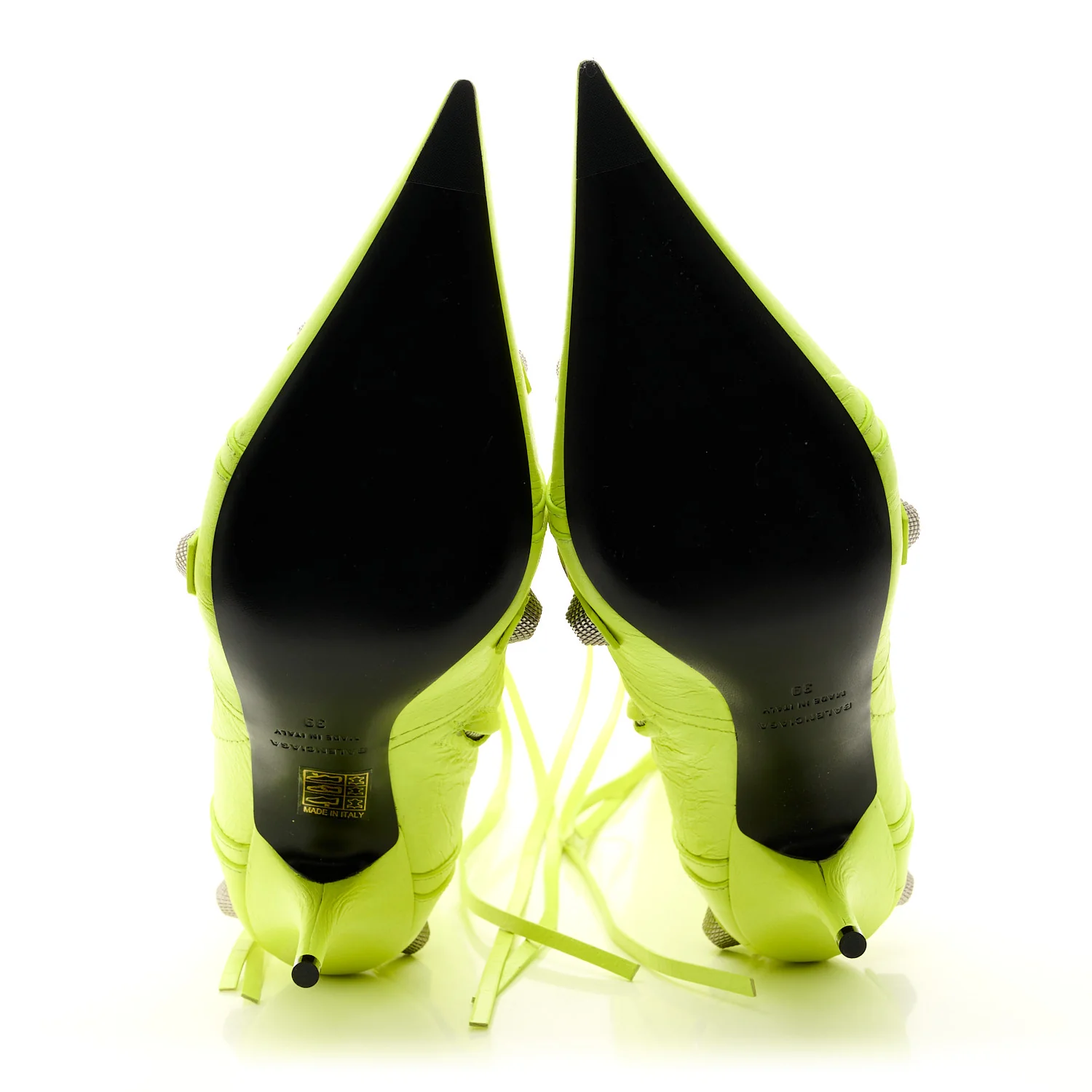 Agneau Arena Cagole 90mm Boots 39 Fluo Yellow - Top Club