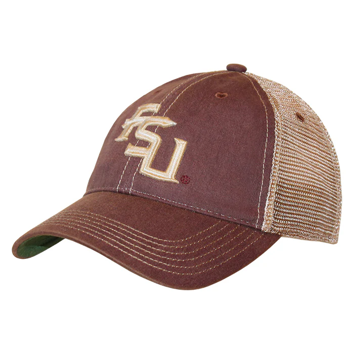 Legacy FSU Adjustable Trucker Cap - Garnet - MoB Apparel