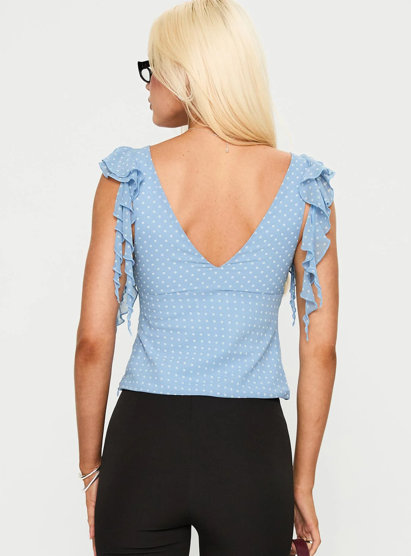 Miztry Top Blue Polka
