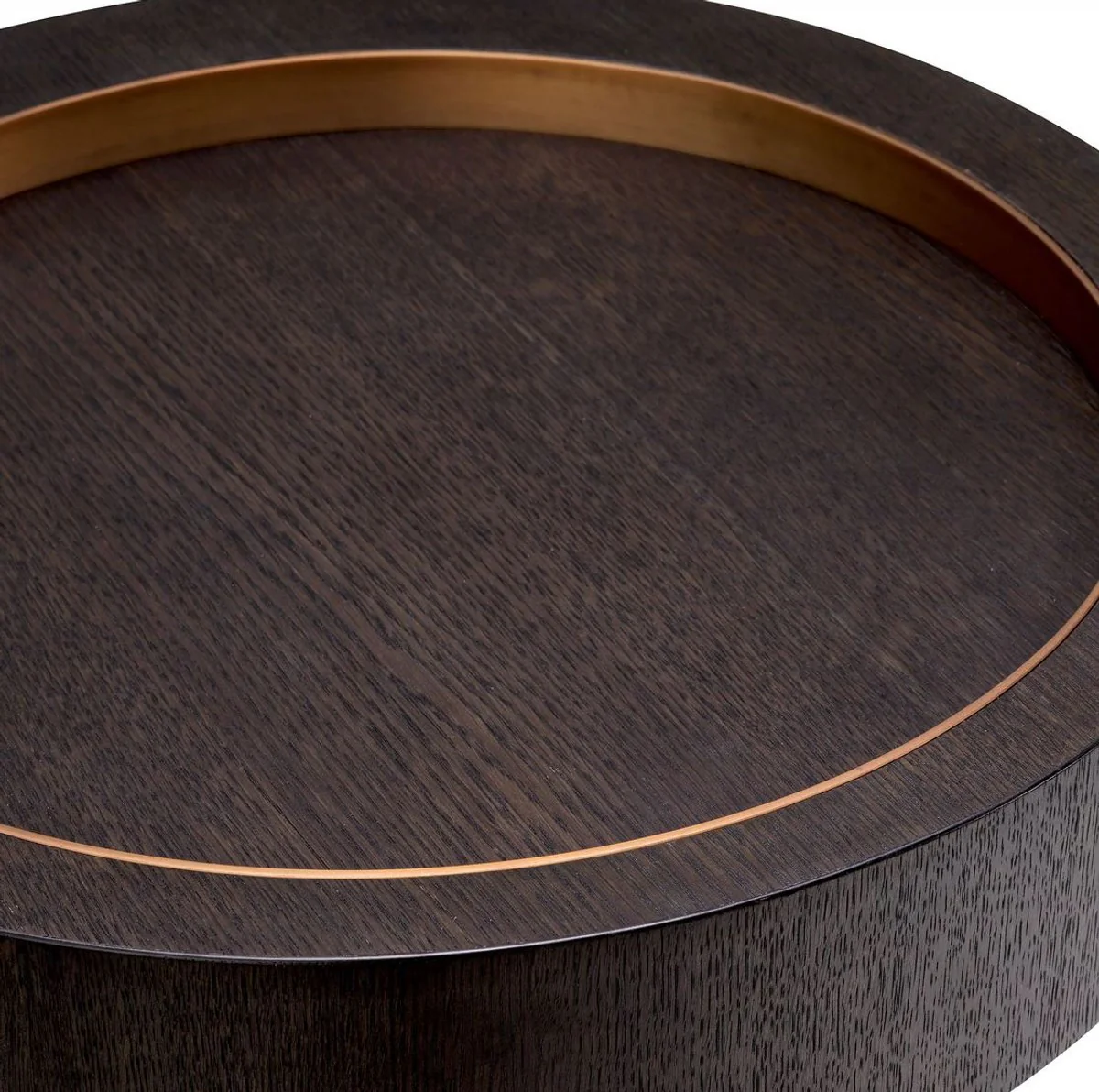 Luxury side table mocha / brass Ø 50 x H. 50.5 cm - Round living room table - Living room furniture - Luxury furniture - Luxury furnishings - Living room furnishings
