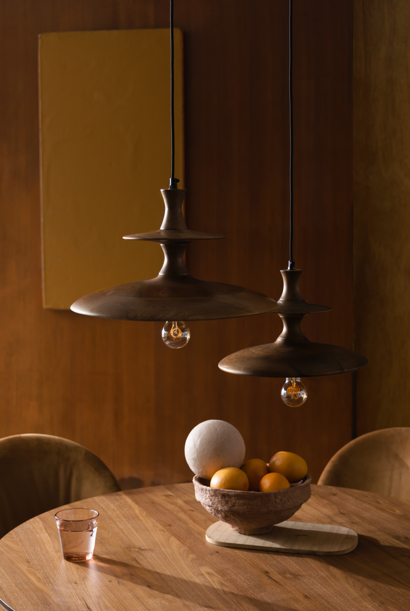Hanglamp CATH S walnoot