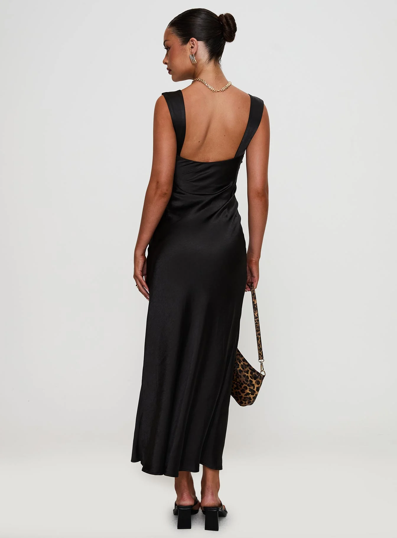 Radioactive Bias Cut Maxi Dress Black