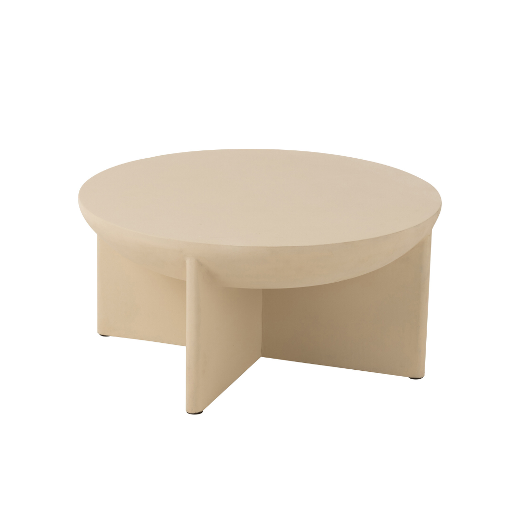 Salontafel Ronde Mangohout beige