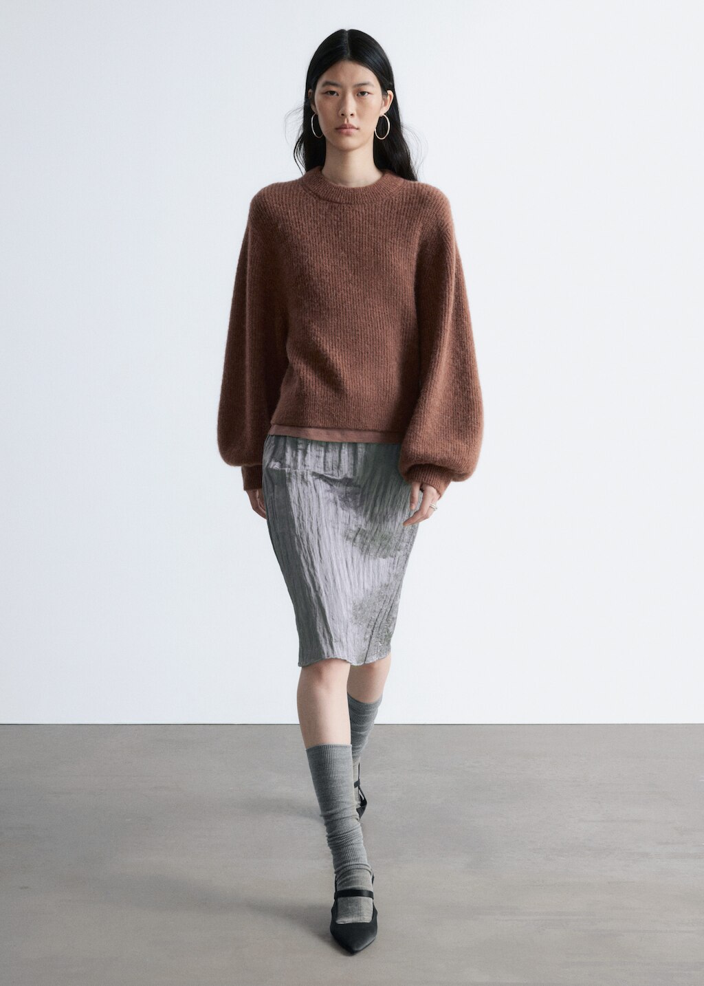 & Other Stories ALPACA-BLEND BALLOON-SLEEVE JUMPER
