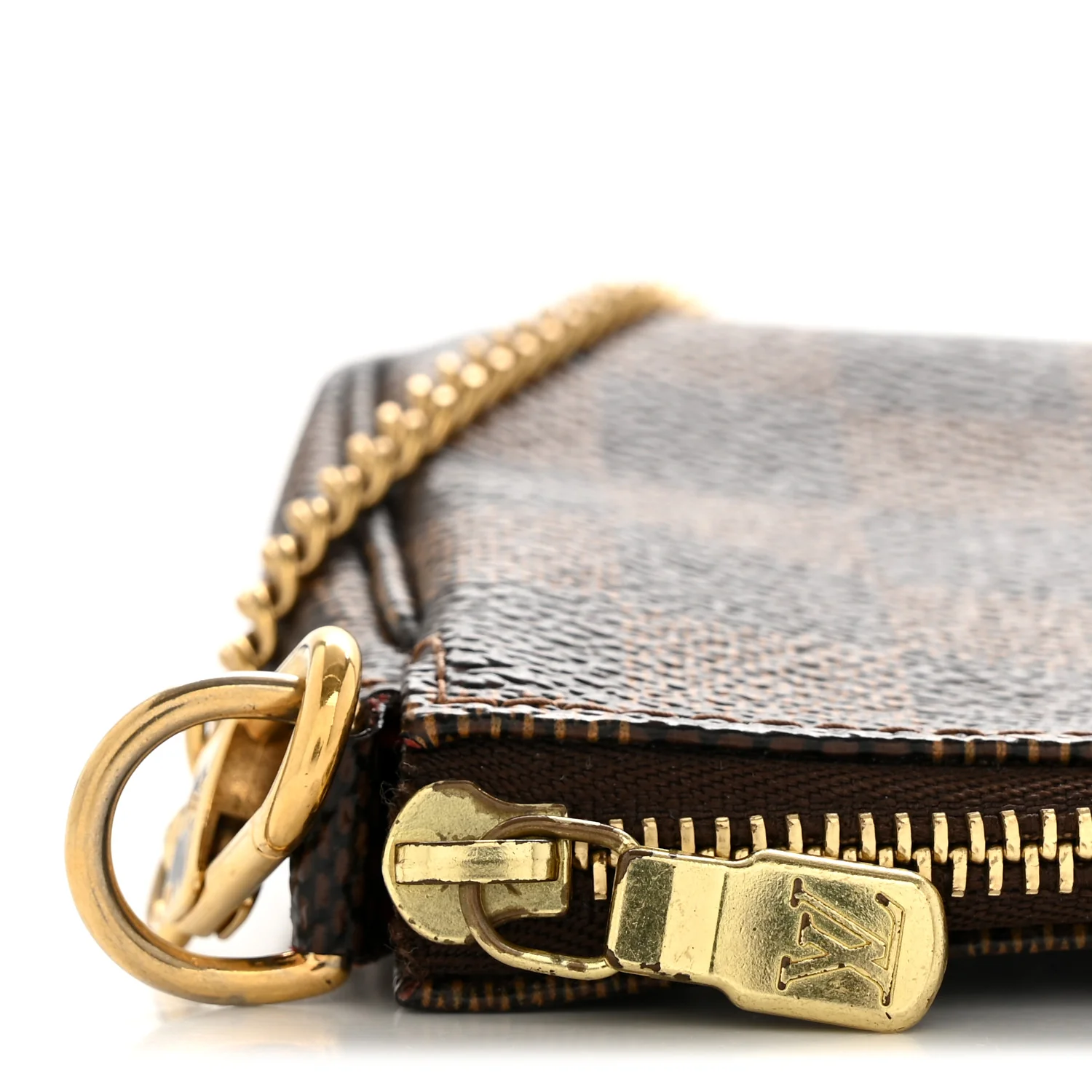 Damier Ebene Complice Trunks and Bags Mini Pochette Accessories Red - Top Club