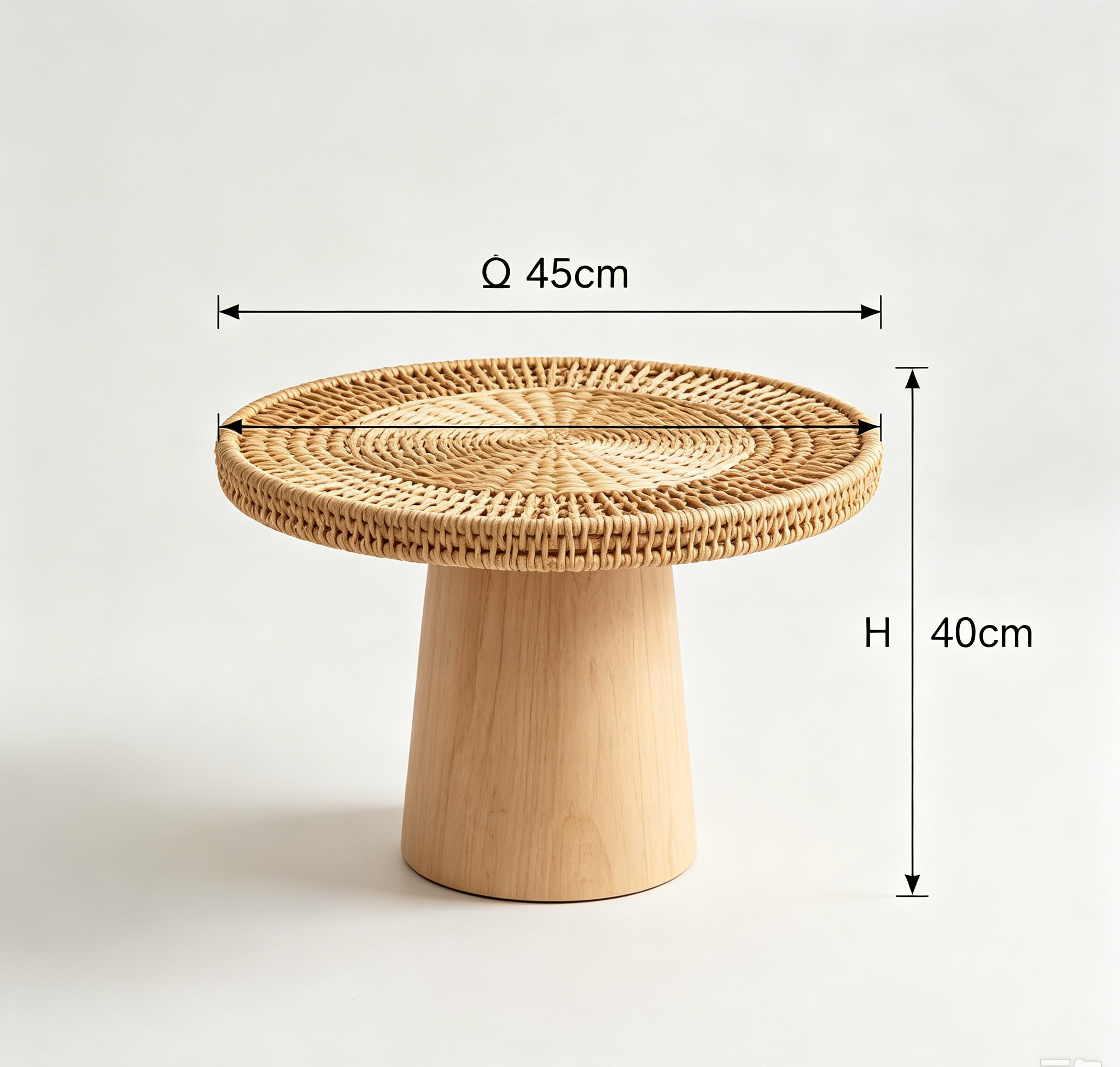 Rattan Round Table・Bohemian Natural