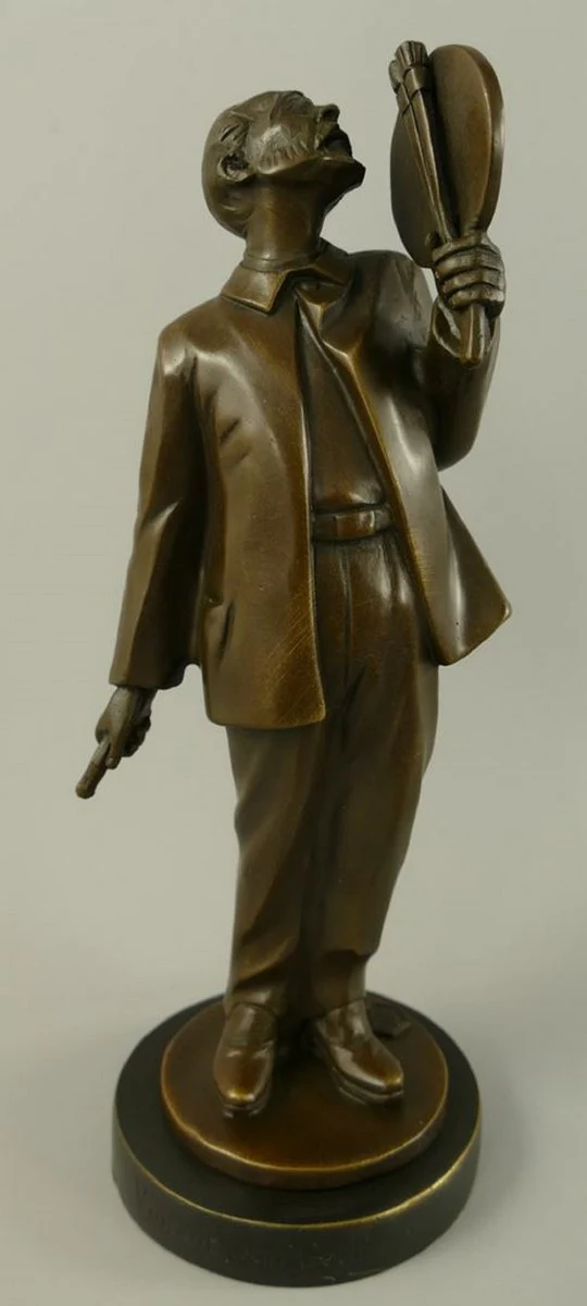 Luxury Art Nouveau bronze sculpture Vincent van Gogh bronze / black 10 x 9 x H. 26 cm - bronze figure with marble base - decorative figure - decorative accessories