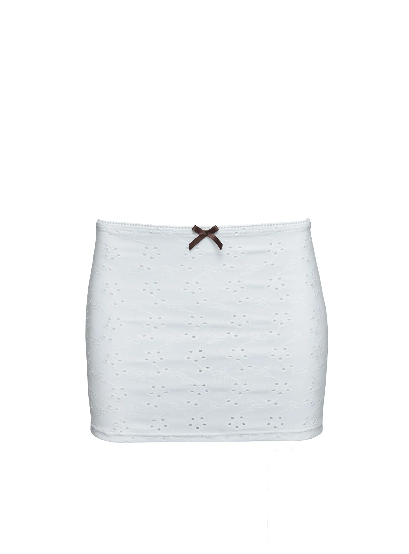 Lucky Bay Anglaise Swim Mini Skirt White