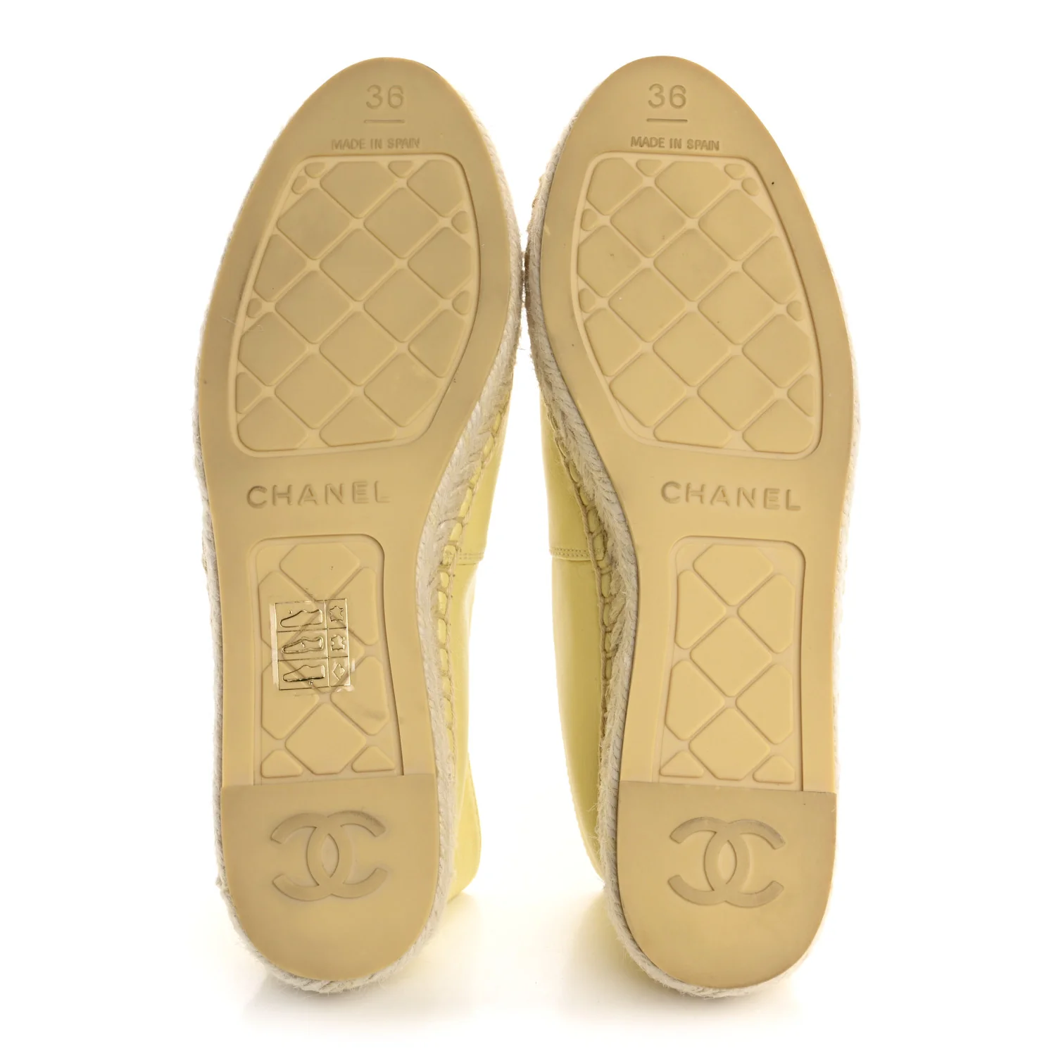 Lambskin CC Espadrilles 36 Yellow - Top Club