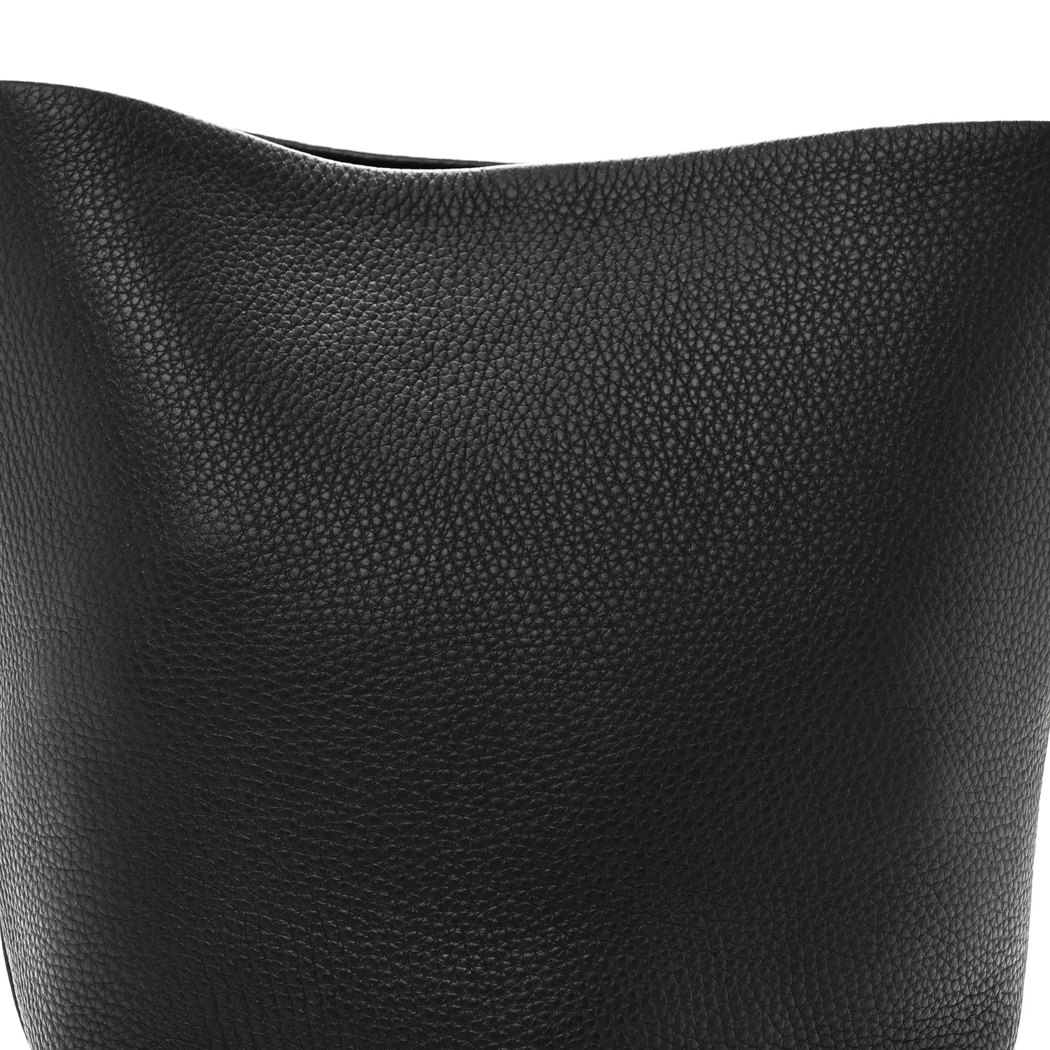 Grained Calfskin Medium N/S Hook Tote Black - Top Club