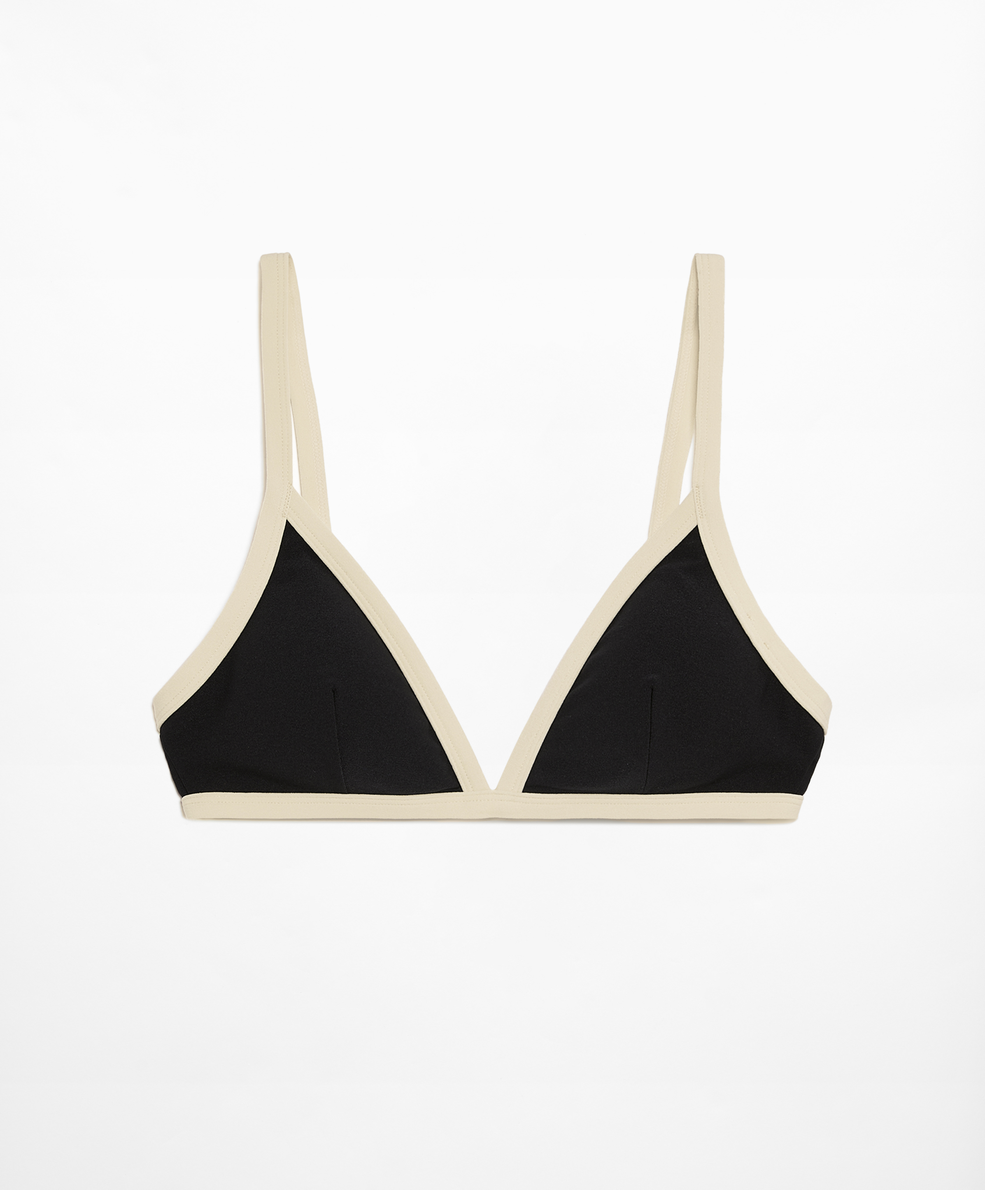 OYSHO Contrast trim triangle bikini top