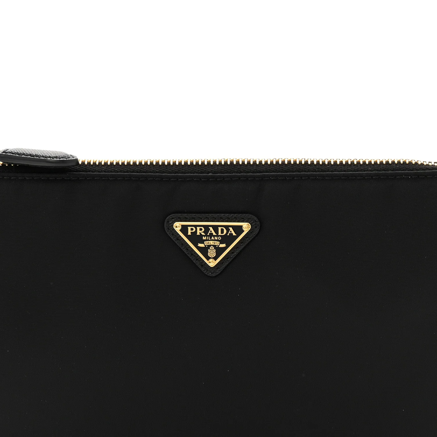 Re-Nylon Saffiano Pouch Black - Top Club
