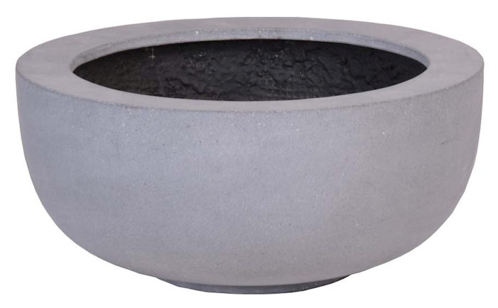 Plantenpot Ducos S grey Ø33 x H15 cm - set van 2