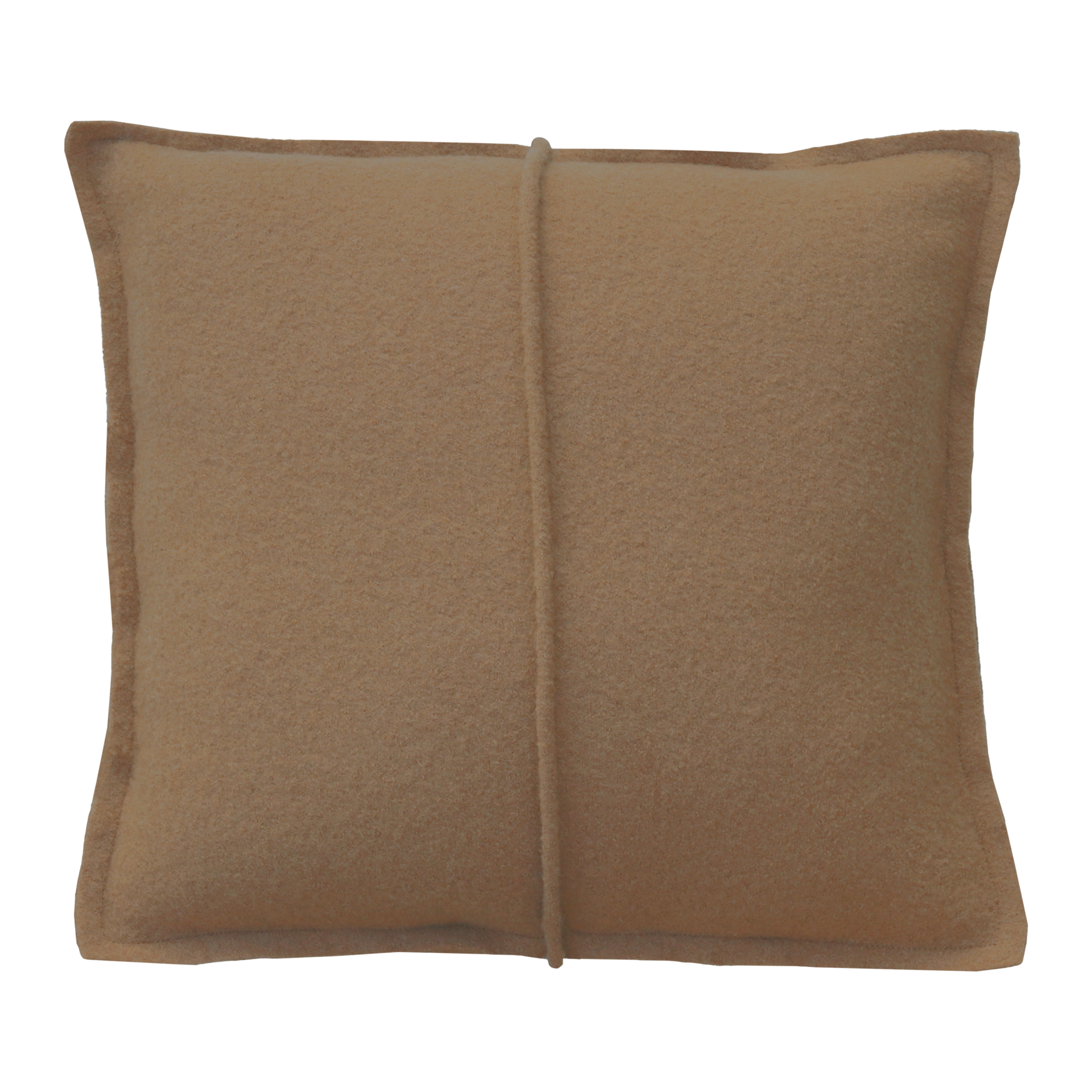 Sierkussen boiled wool naad camel 49x49 cm