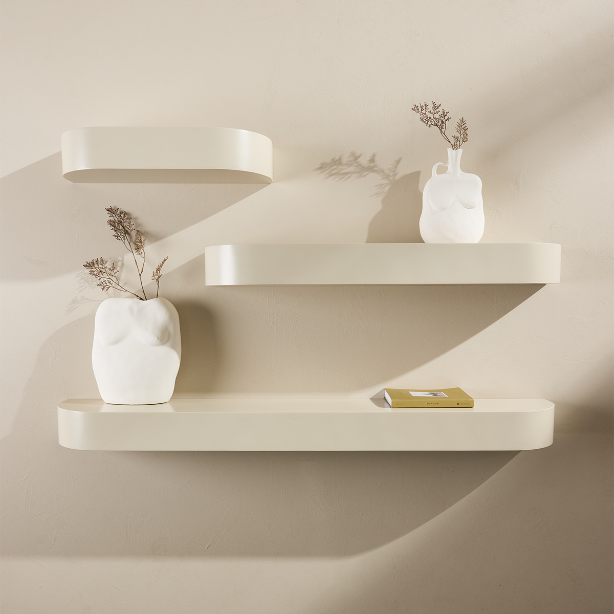 Wandplanken Sandy - set van 3 Beige