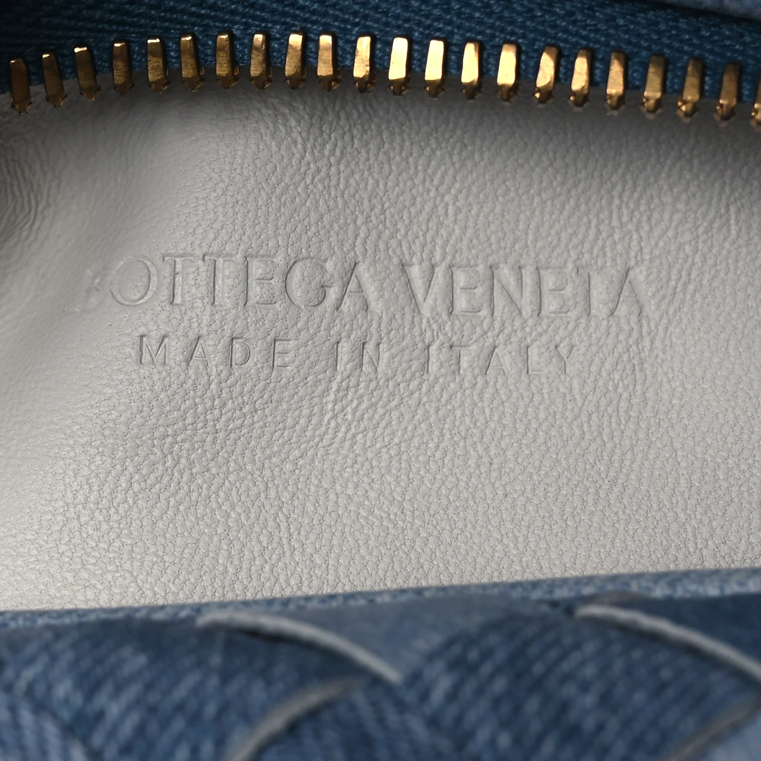 Nappa Denim Effect Intrecciato Mini Jodie Denim - Top Club