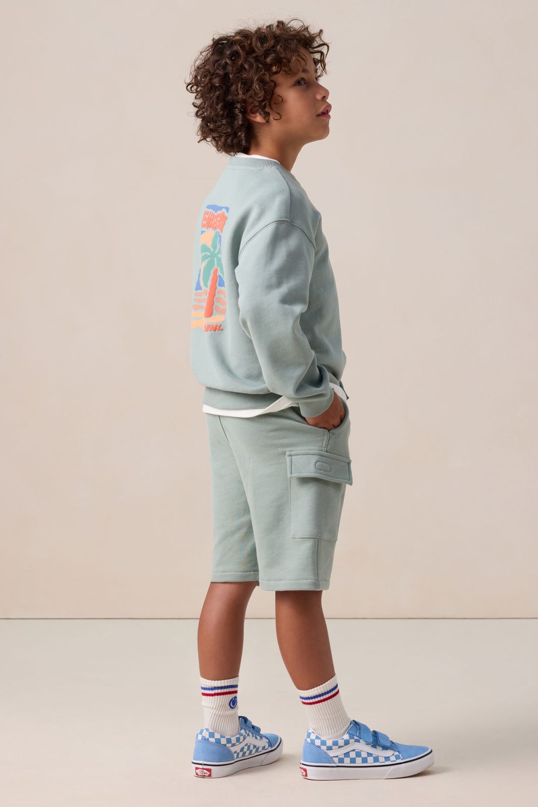 Lichtblauwe cargo short