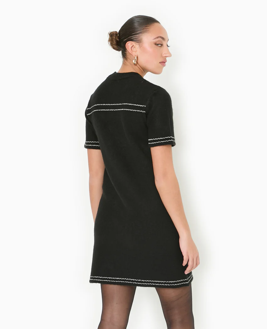 Pimkie Robe courte en maille avec détails contrastés