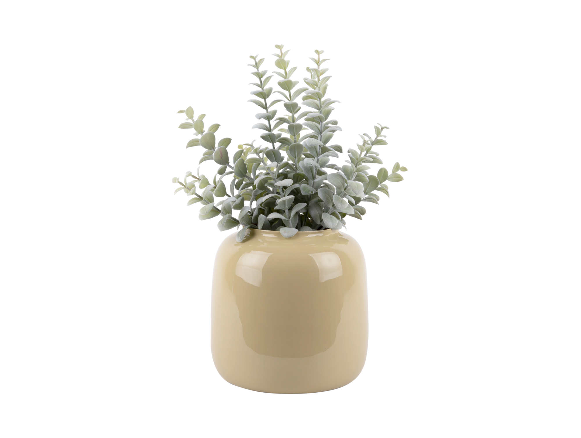 Vase Ivy large iron enamel latte brown