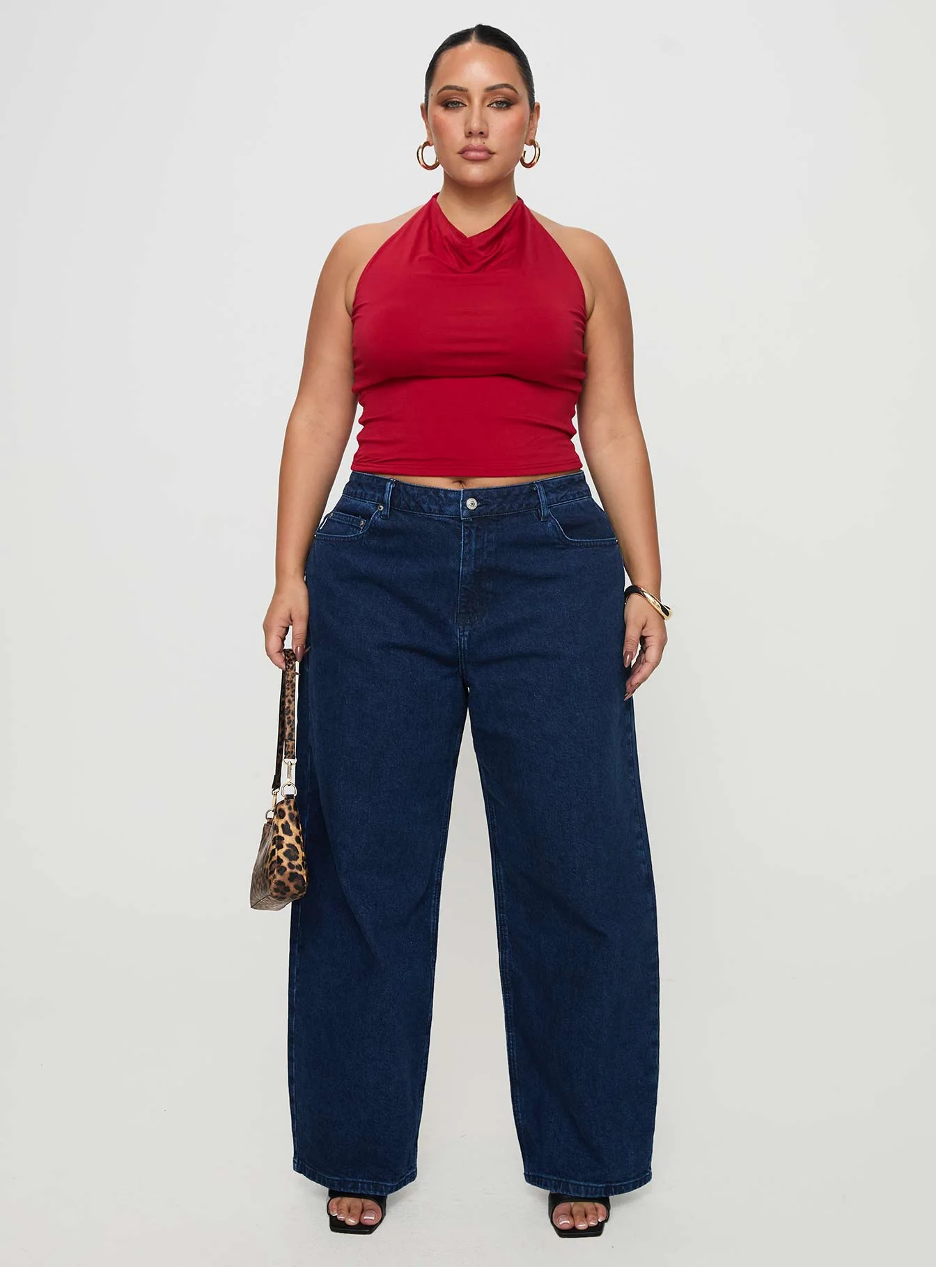 Britta Mid Rise Tapered Leg Jeans Dark Wash Curve