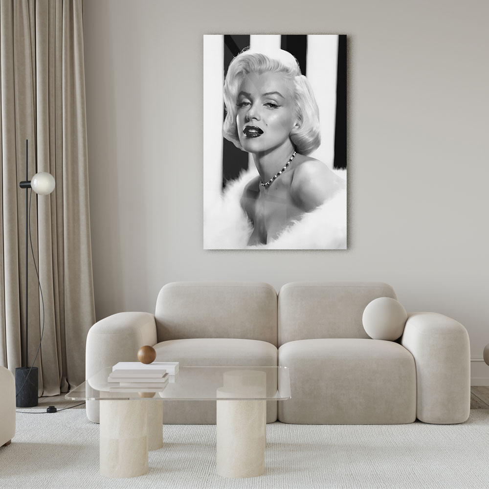 Walljar acrylglas schilderij - Portrait of Marilyn Monroe Acrylglas schilderij - 150 x 225 cm
