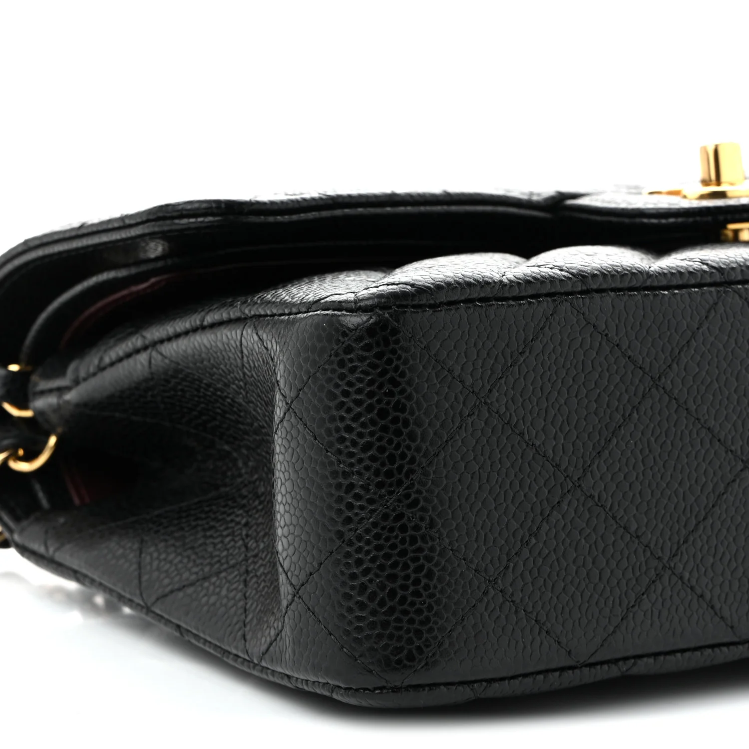 Caviar Quilted Small Double Flap Black - Top Club
