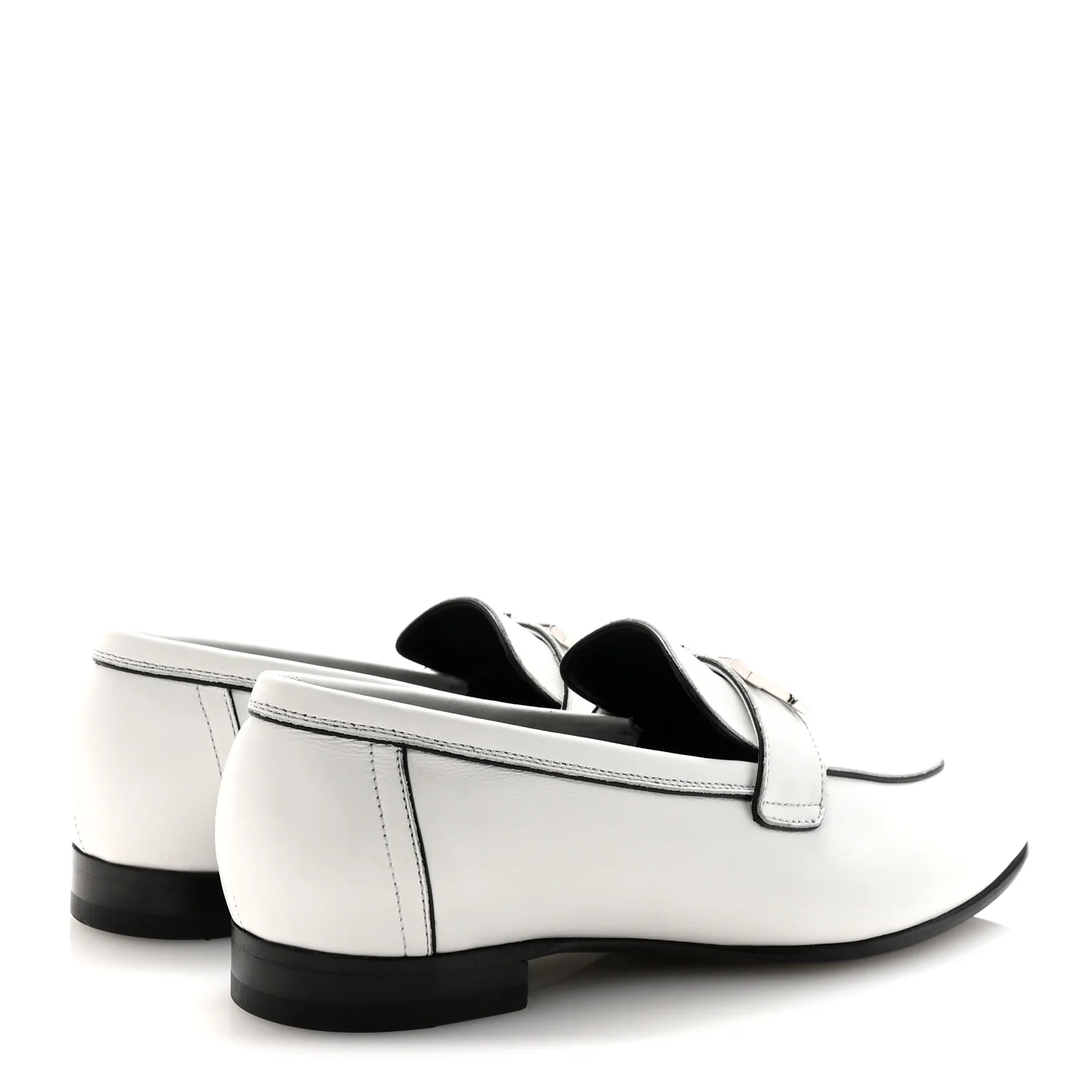 Calfskin Womens Paris Loafers 37.5 White - Top Club