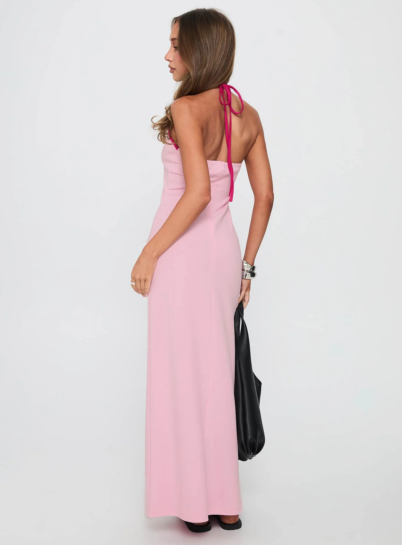 Teisha Halter Maxi Dress Pink