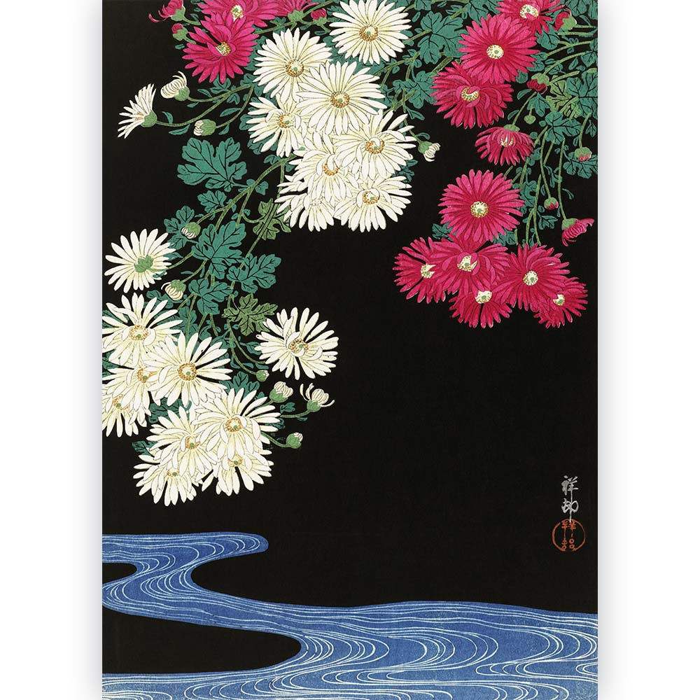 Poster Ohara Koson - Chrysanthemums 70x100 cm