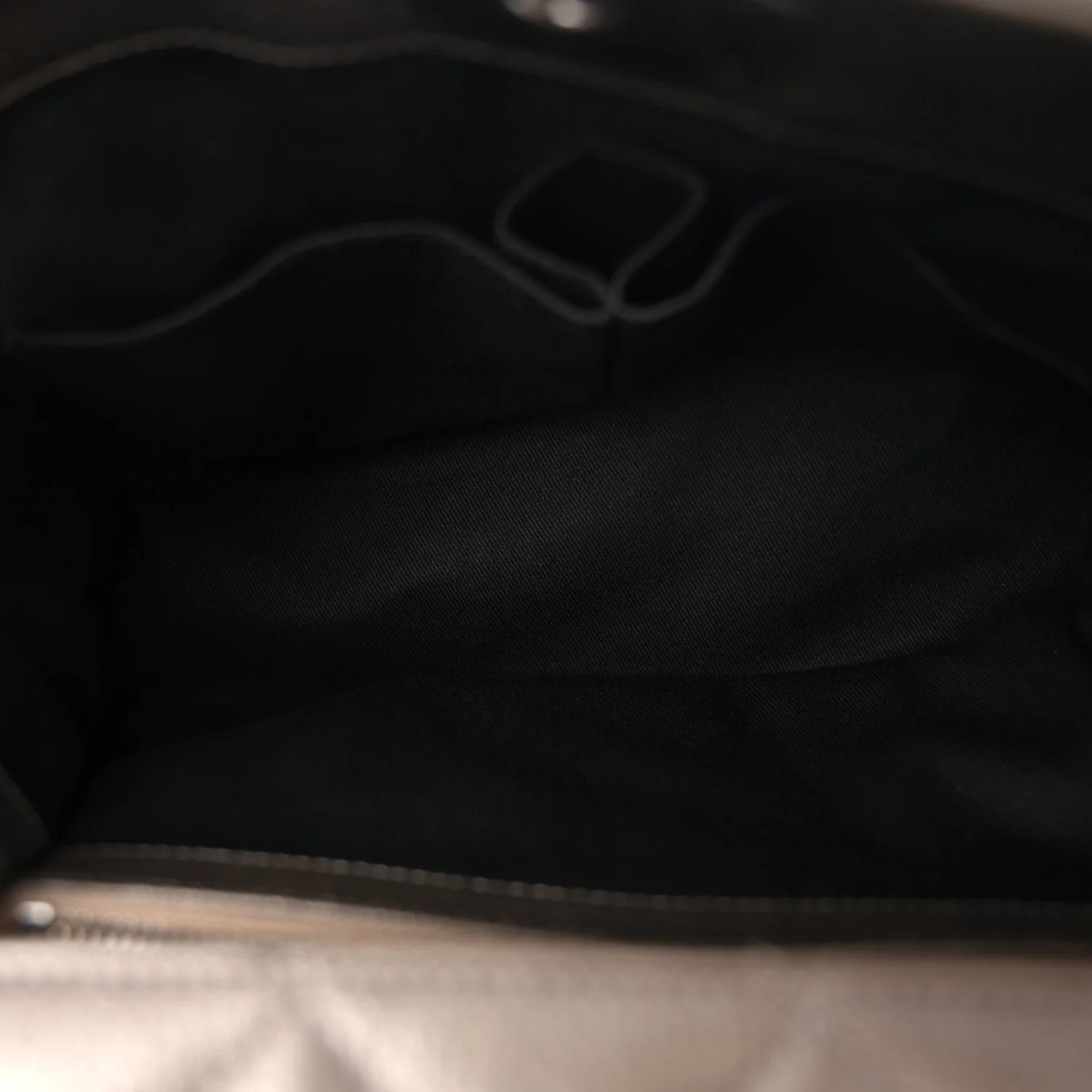 Metallic Goatskin Quilted Large City Rock Shopping Bag Silver - Top Club