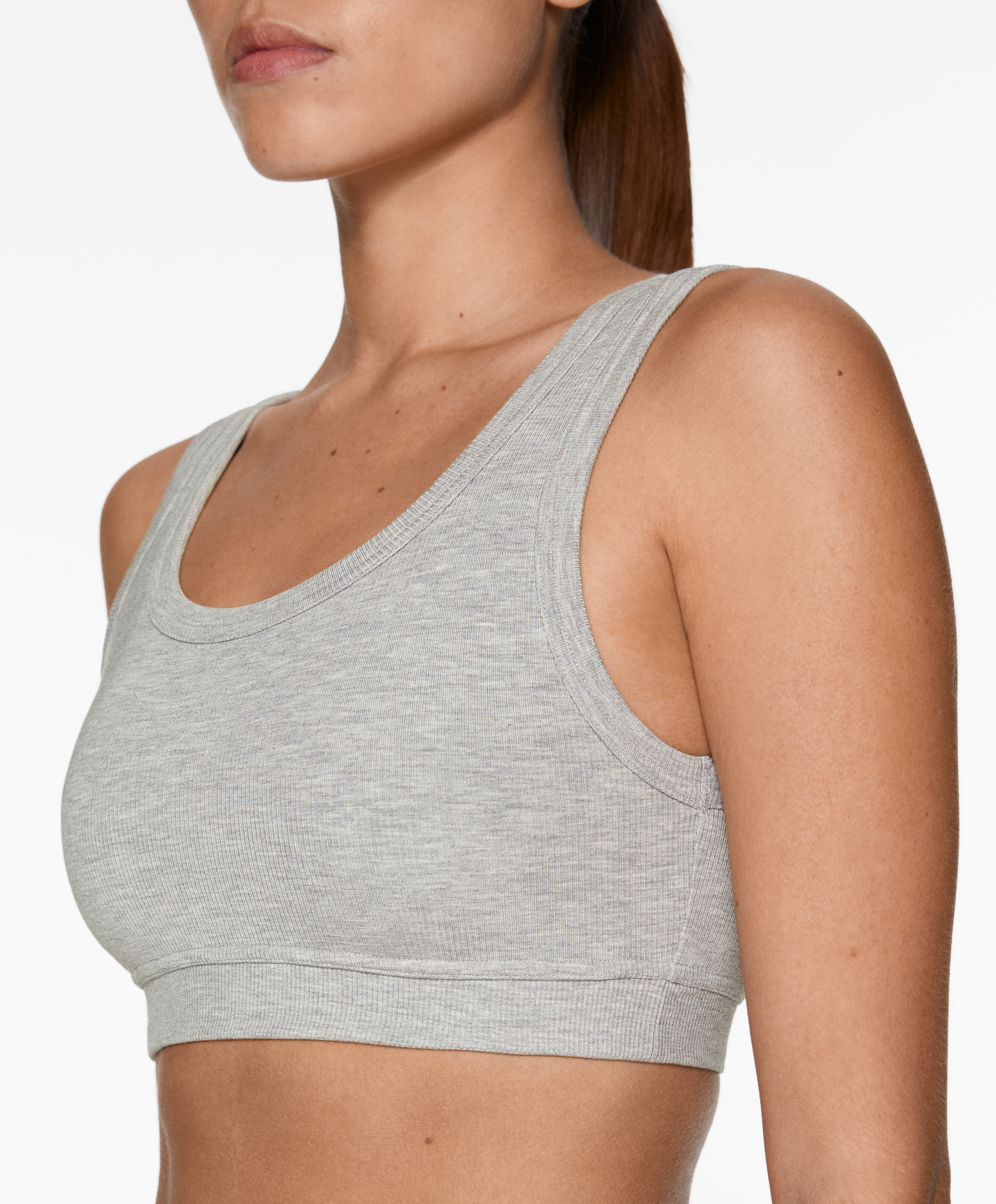 OYSHO Rib bra top with modal