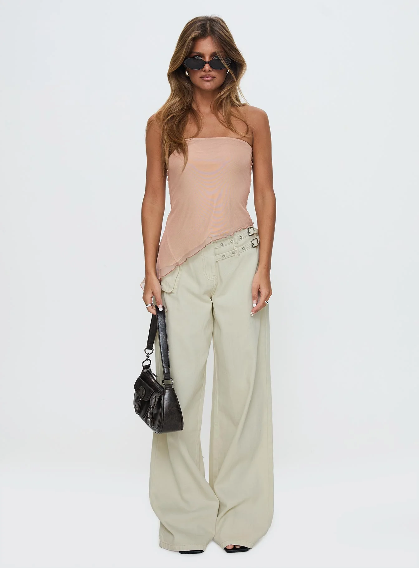 Paxon Asymmetrical Top Beige
