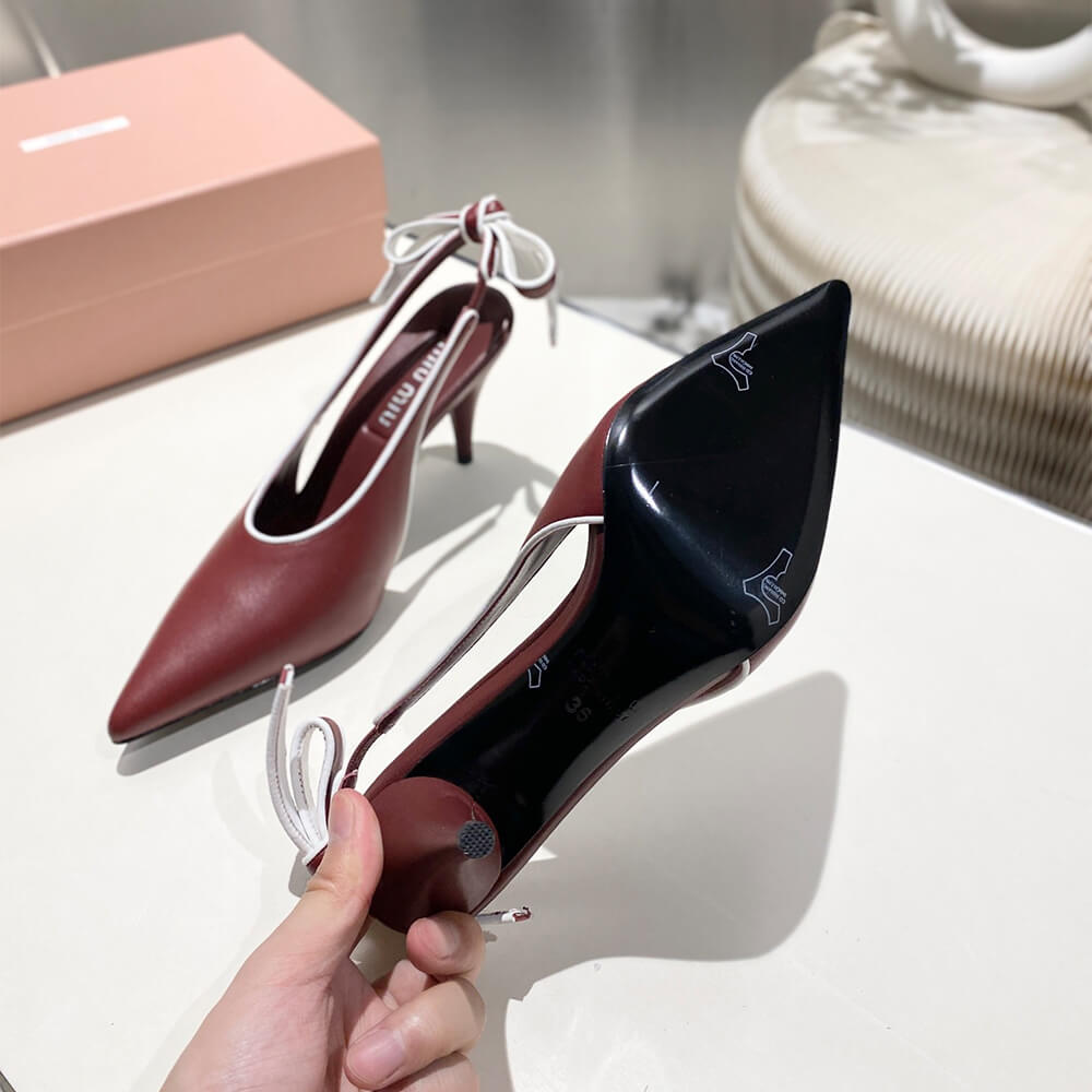 MiuMiu Nappa leather slingback pumps - Top Club