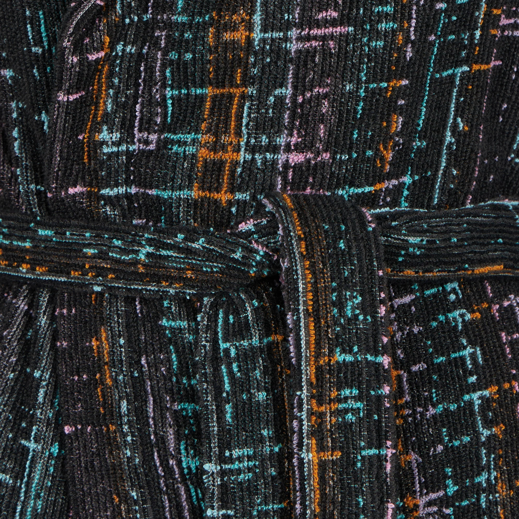 Accappatoio Con Cappuccio In Spugna Fashion Tg. S Nero Carrara