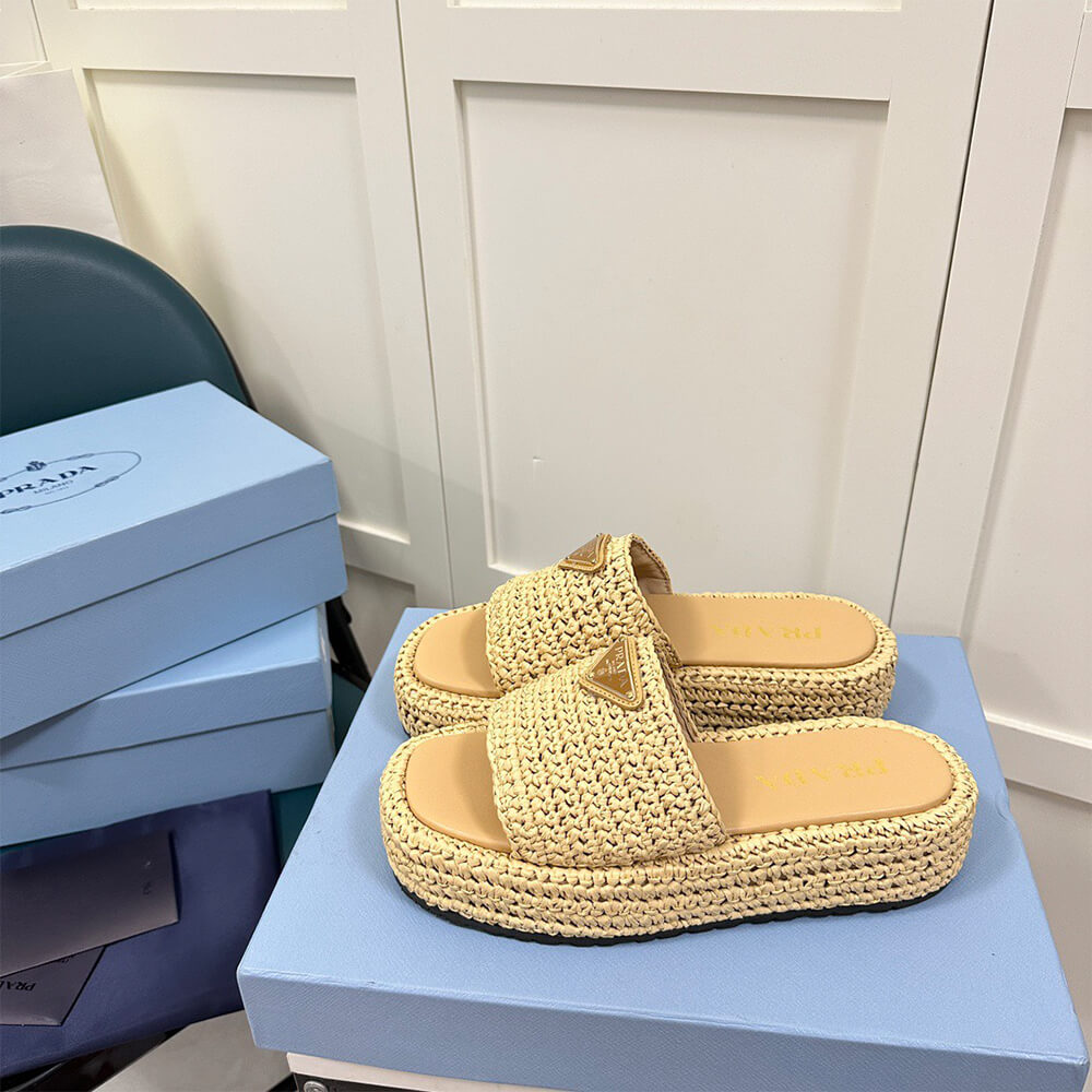 PRADA Crochet flatform slides - Top Club