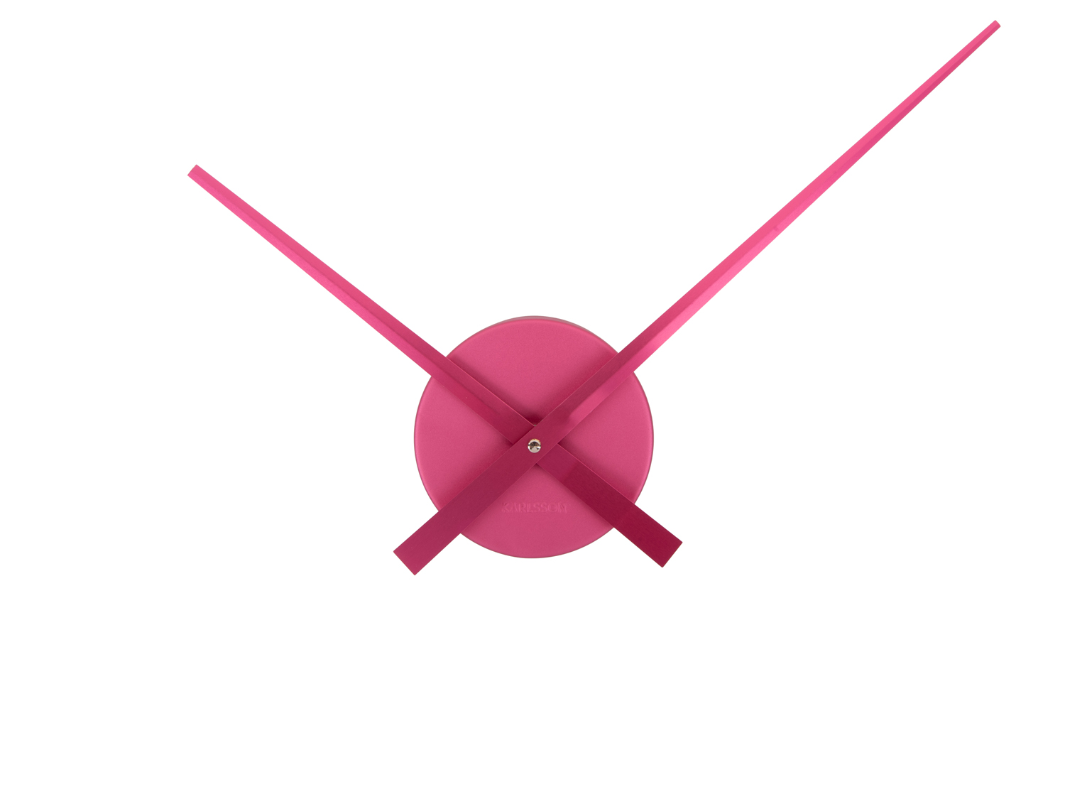 Wall clock Little Big Time Mini metallic dark pink