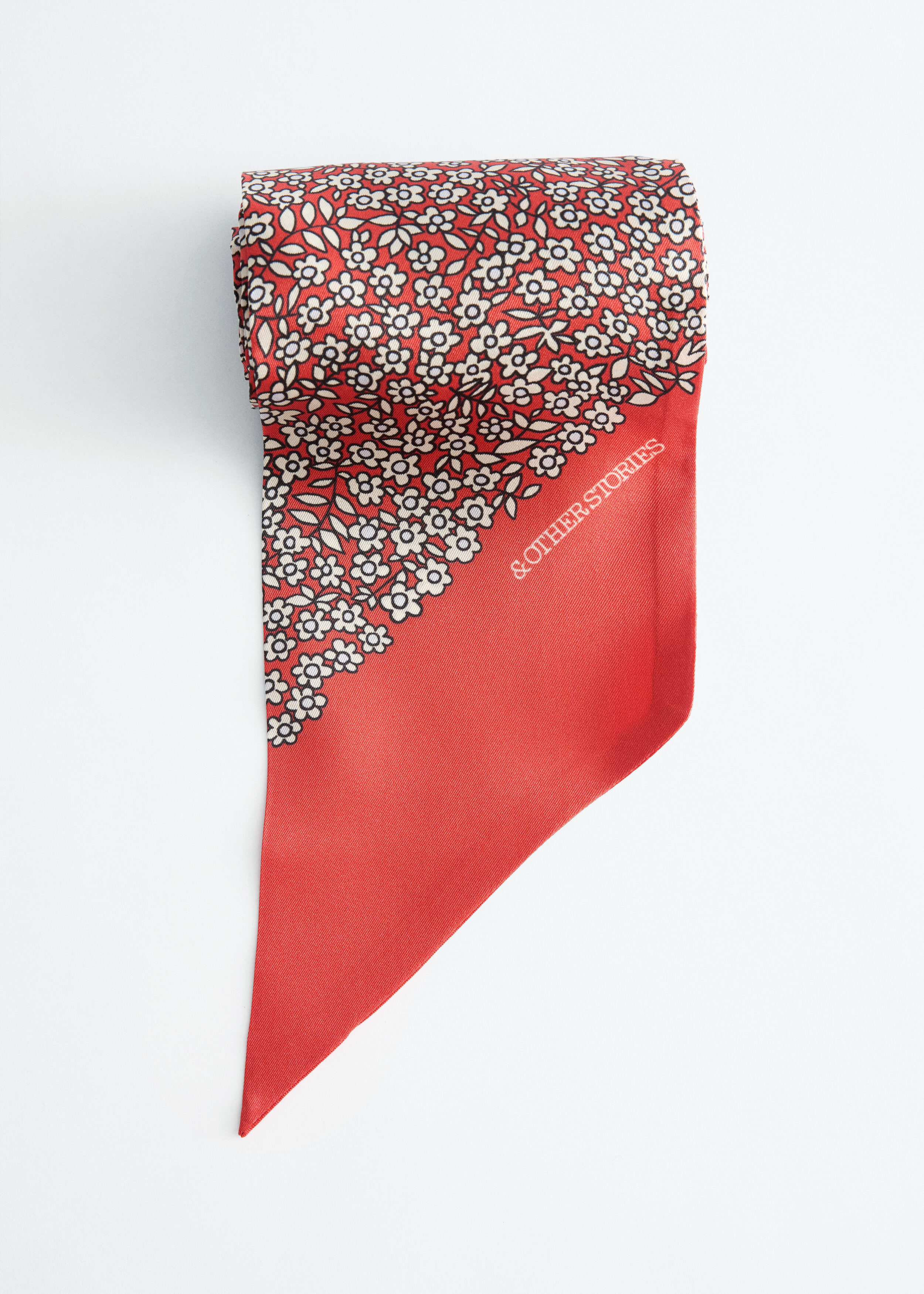 & Other Stories SLIM SILK PRINT SCARF