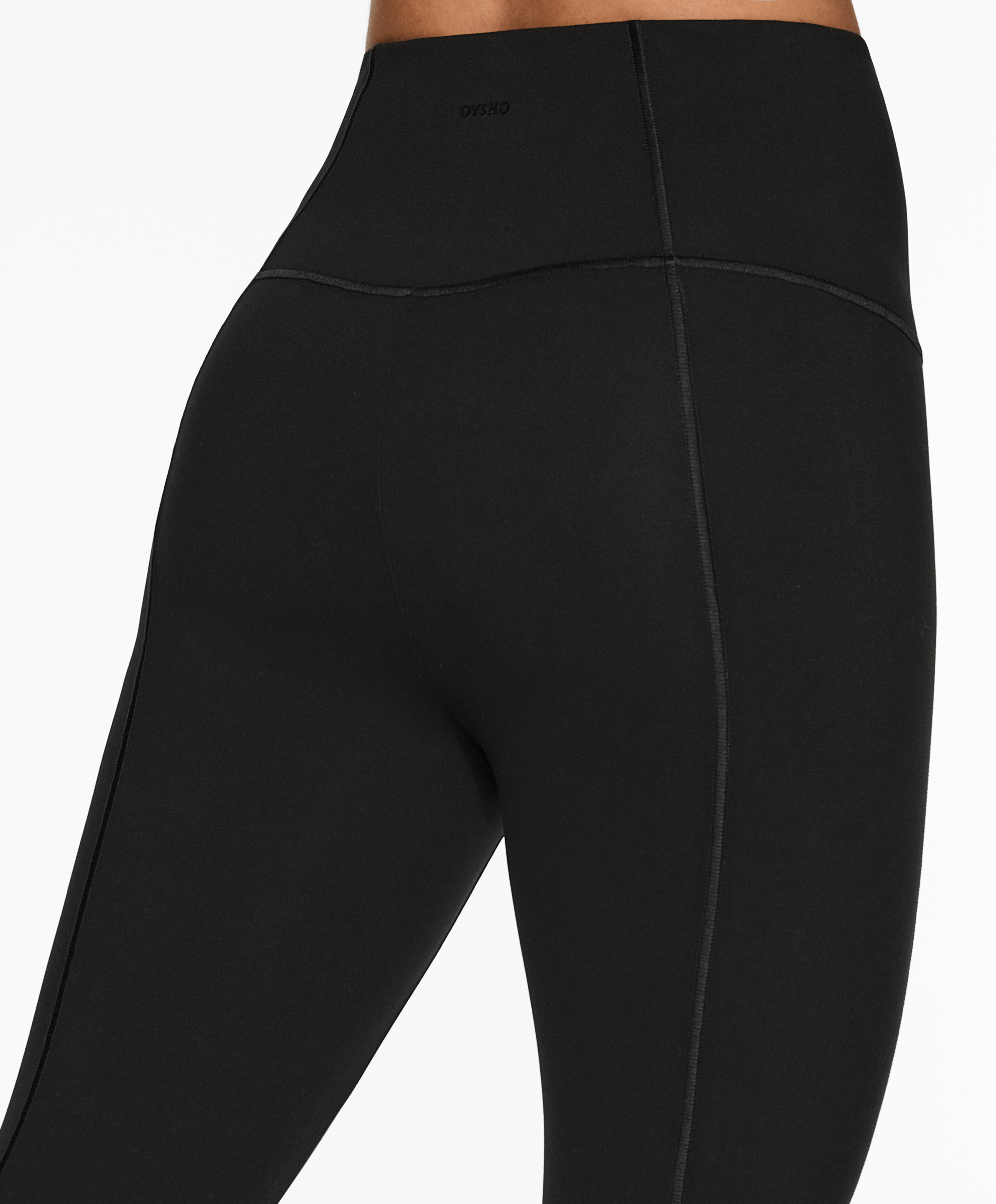 OYSHO Comfortlux super-high-rise 65cm ankle-length leggings with overlocking detail