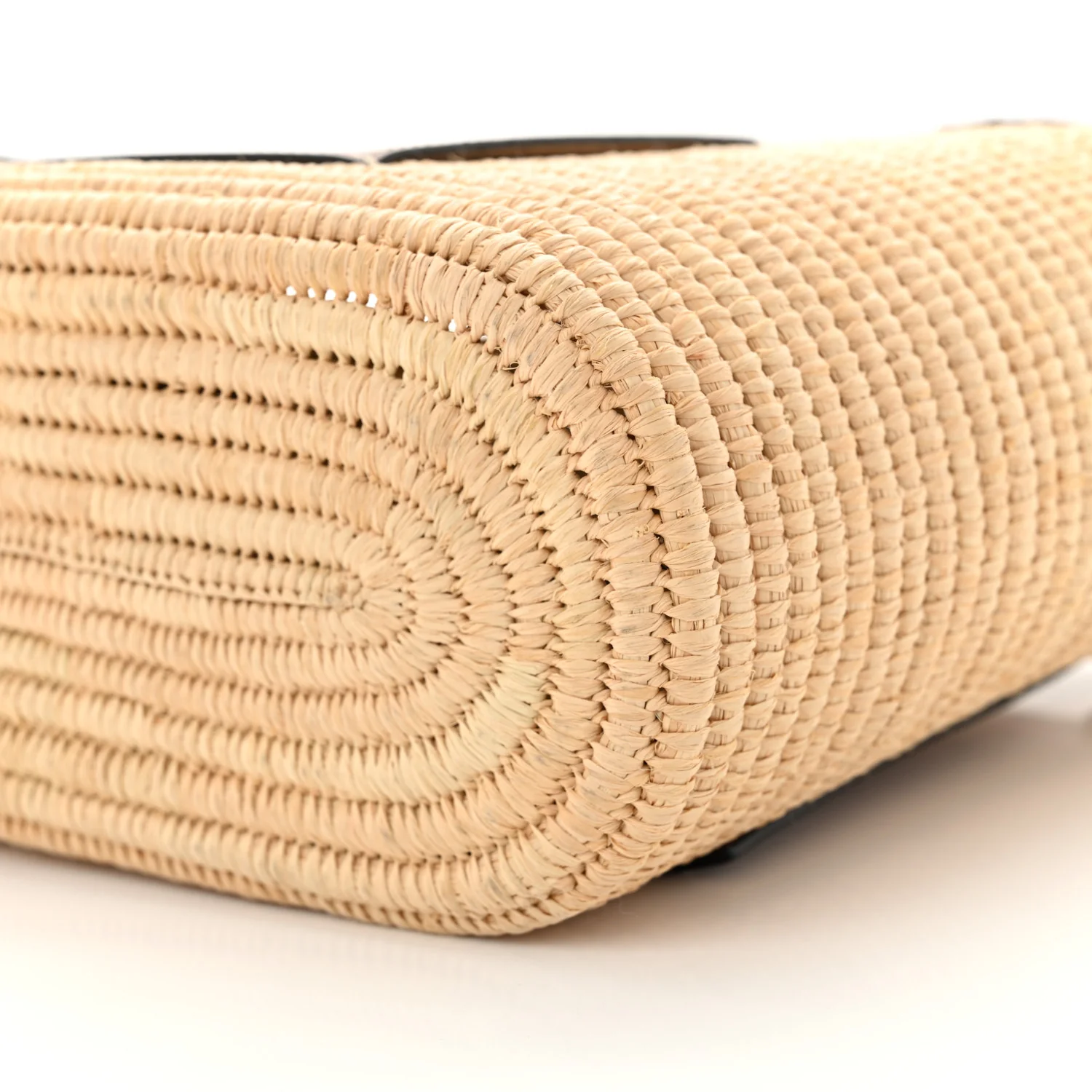 Raffia Small Square Basket Tote Bag Natural Tan - Top Club