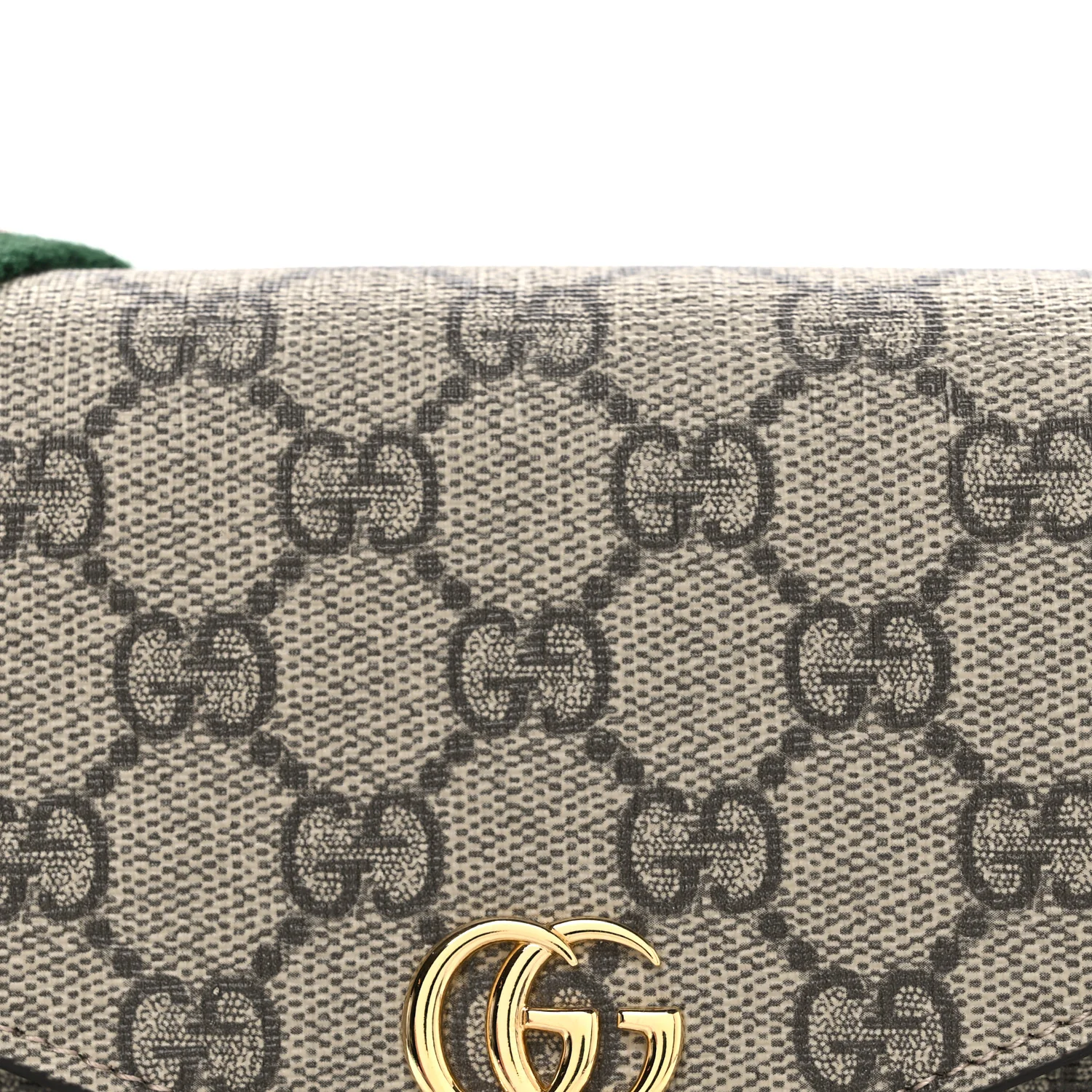 GG Supreme Monogram Textured Dollar Calfskin Web Mini Ophidia Envelope Shoulder Bag Beige Ebony New Acero - Top Club