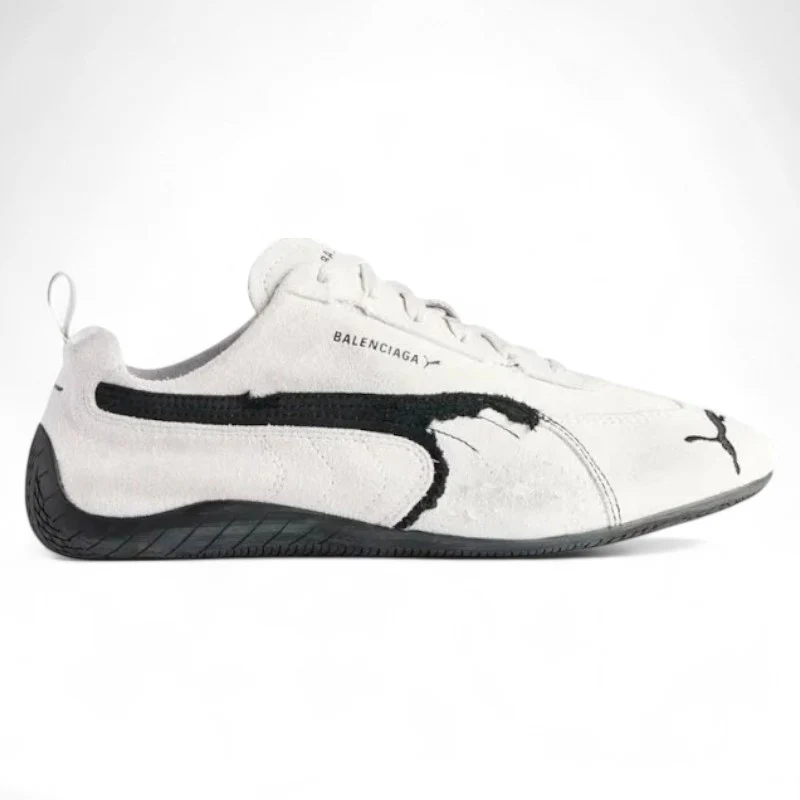 Balenciaga Speedcat Suede in White & Black - Sneaker Replica Workshop